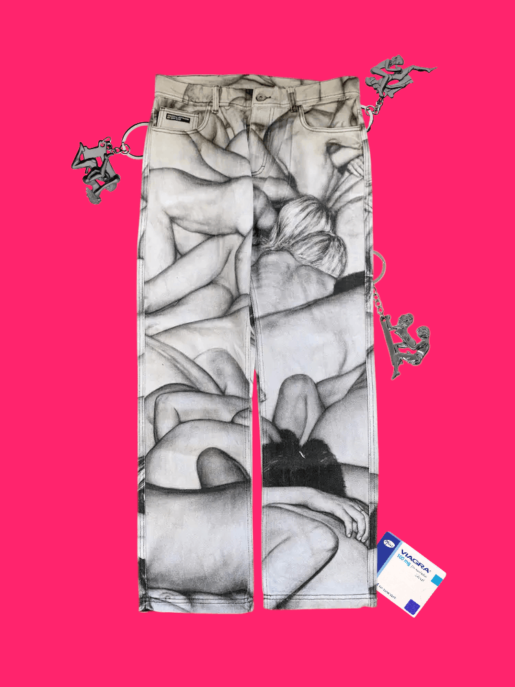 Pleasures Dan Witz Orgy Denim Pants
