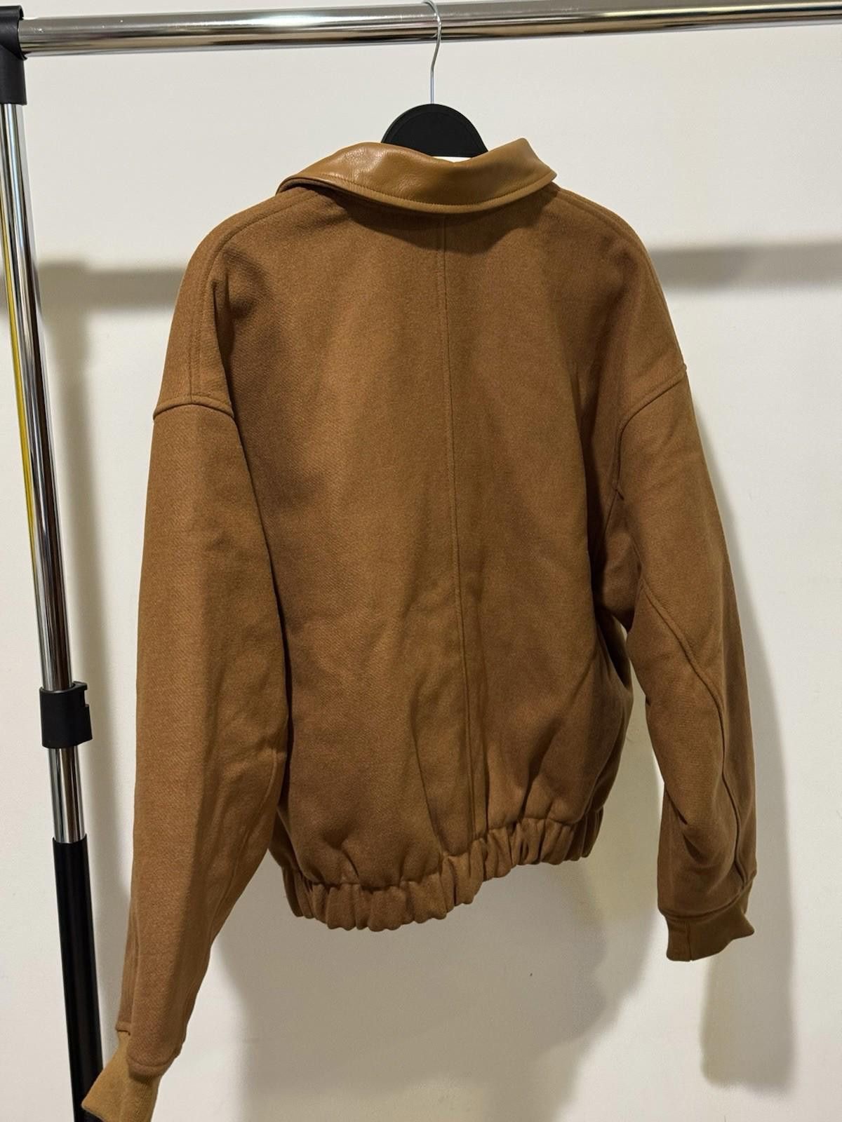 Nike Nike Solo Swoosh Wool Varsity Jacket Leather Brown Size US S / EU 44-46 / 1 - 6 Thumbnail