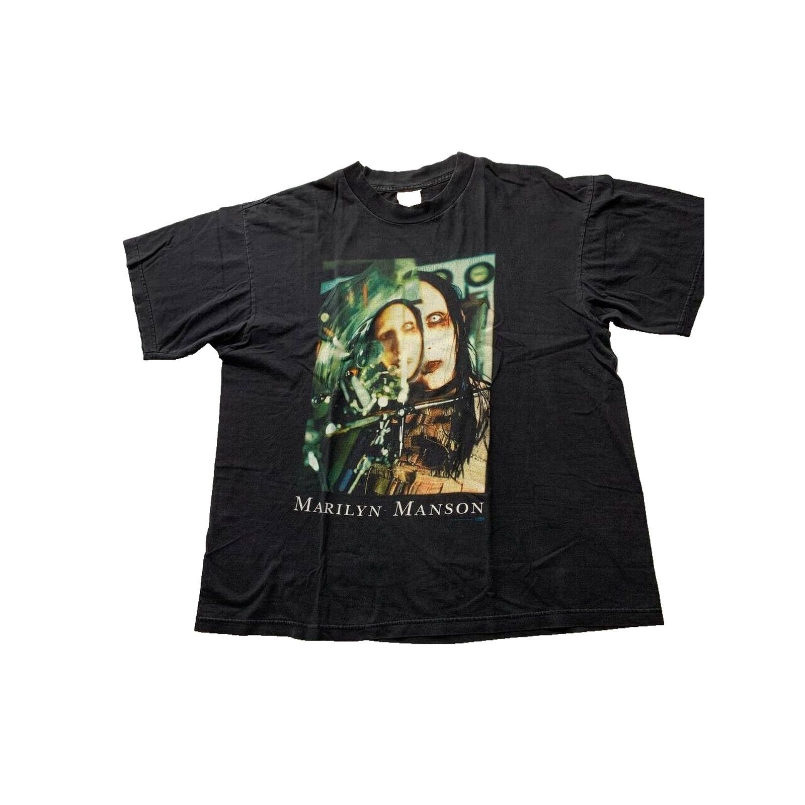 image of Vintage Marilyn Manson Beautiful People Shirt XL 1997 Bs-S0205P-B007 in Black, Men's