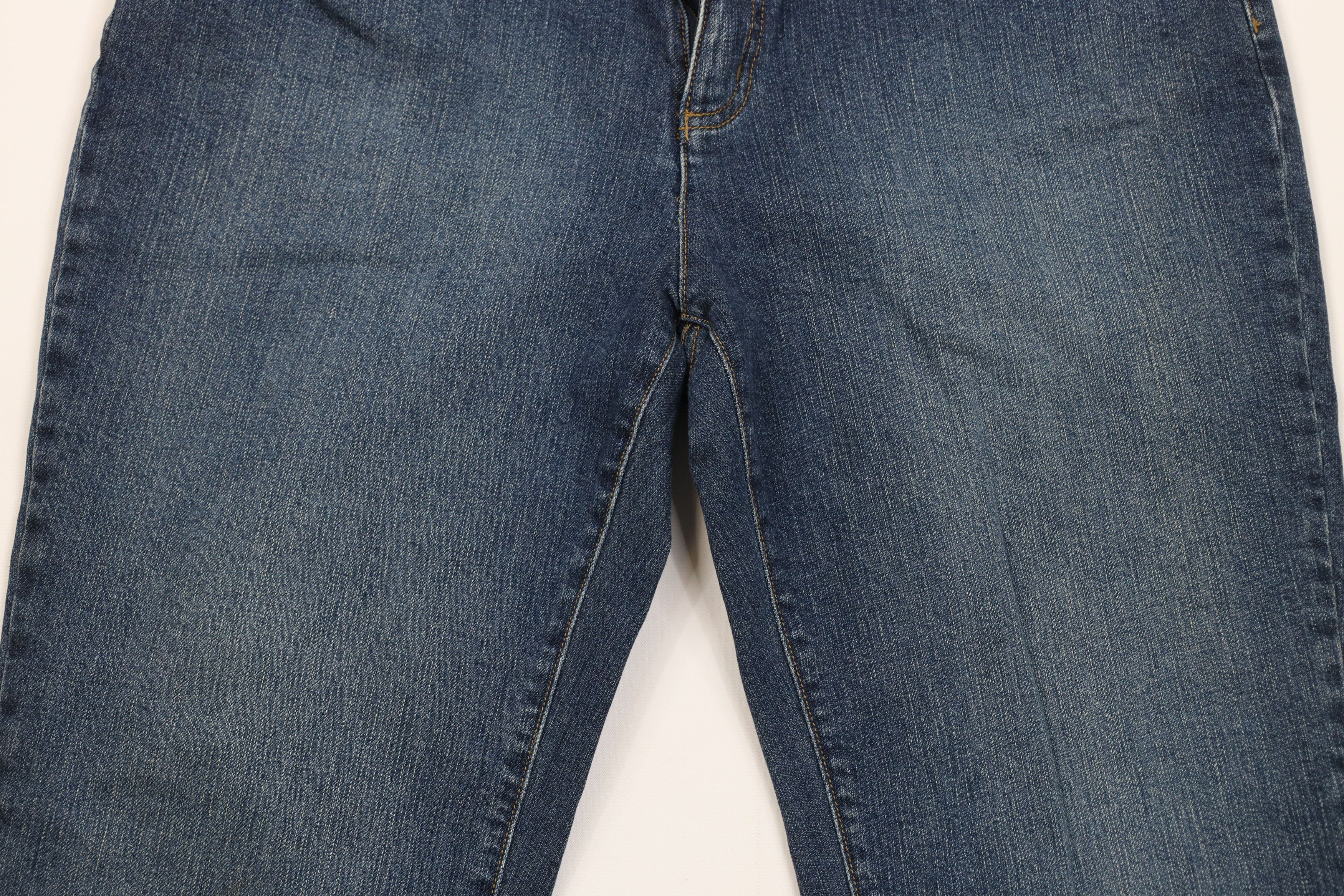 Lands' End Vintage 90s Y2K Lands End Flared Wide Leg Denim Jeans Blue Size 34" / US 12 / IT 48 - 3 Thumbnail