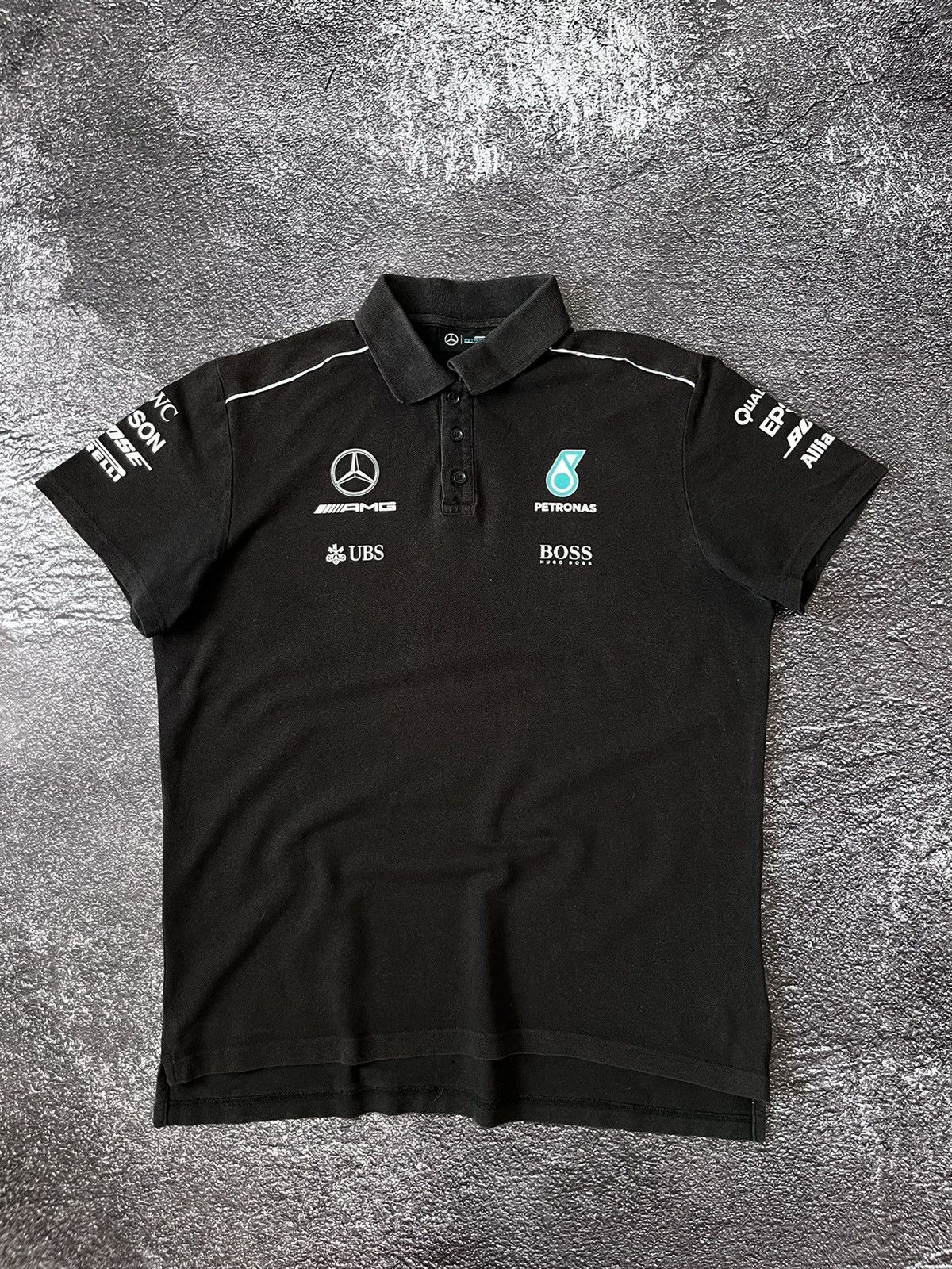 Mercedes-Benz Vintage Mercedes Benz Petronas Racing Polo T Shirt Rugby F1 Size US L / EU 52-54 / 3 - 1 Thumbnail