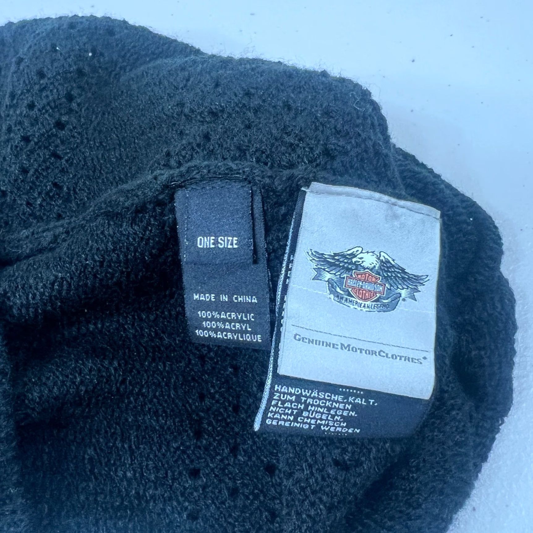 Harley Davidson HARLEY-DAVIDSON Beanie Hat Women One Size Gray Knit Textured HD Biker Chunky Knit Cap Beanie Women's Accessories Size ONE SIZE - 3 Thumbnail