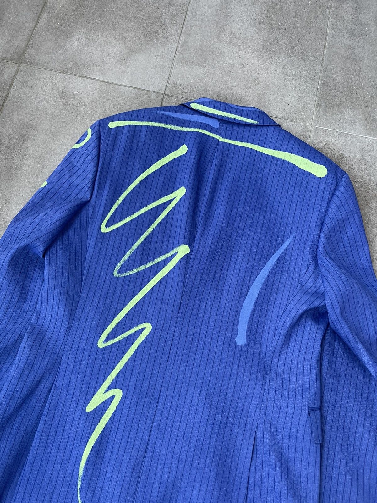 Moschino !DS! AW22 Moschino Graphic Print Double Breasted Blue Blazer Size US M / EU 48-50 / 2 - 15 Thumbnail