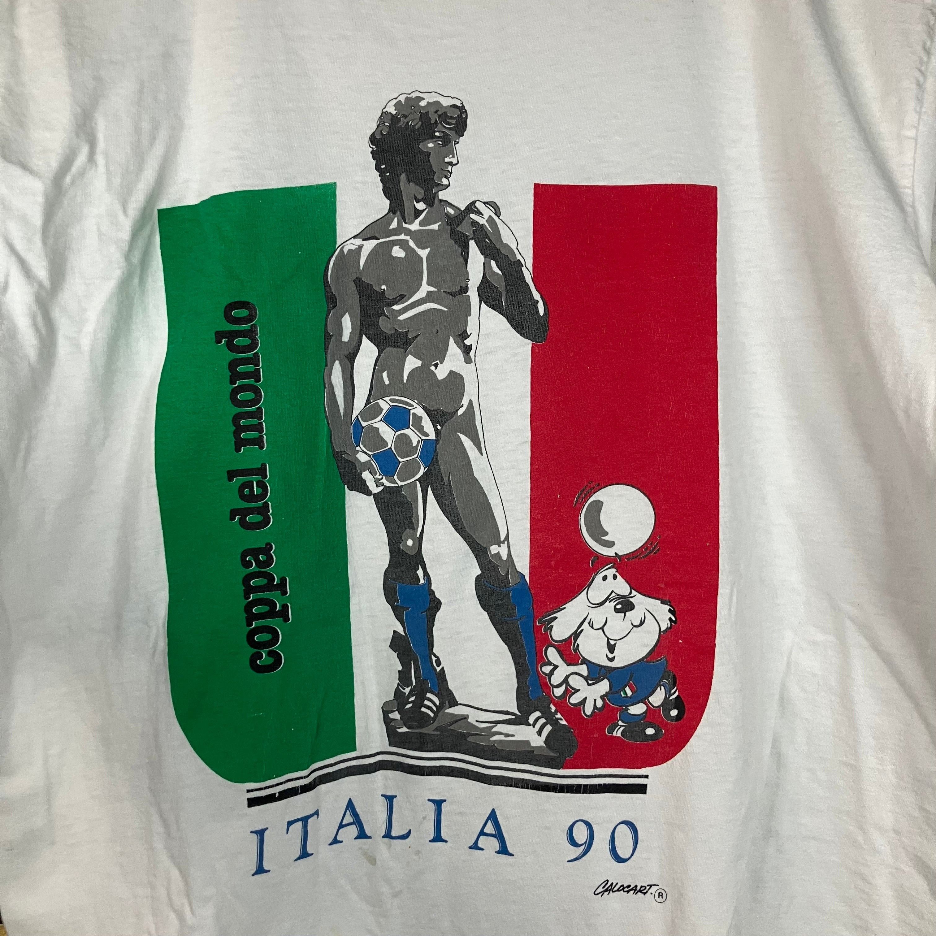 Vintage Vintage 90s Italy World Cup Soccer Graphic Tee Size M/L Size US M / EU 48-50 / 2 - 6 Thumbnail