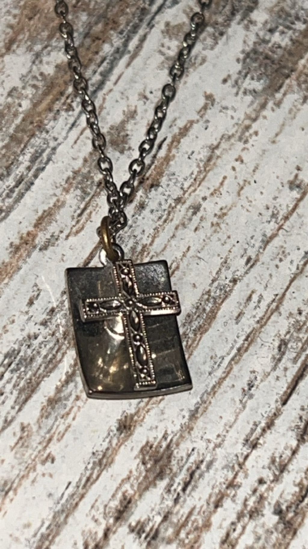 The Unbranded Brand Women's Unbranded Silver Gold Cross Pendant Necklace One Siz Size ONE SIZE - 2 Thumbnail