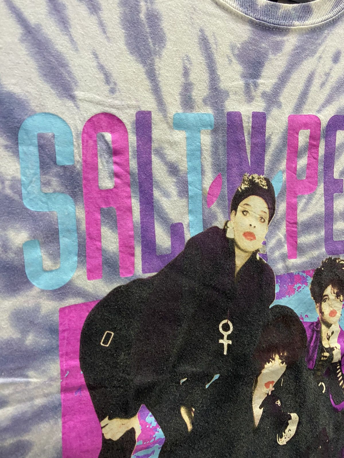 SALT N PEPA HIP HOP DUO BAND TIE DYE TEE SHIRT
