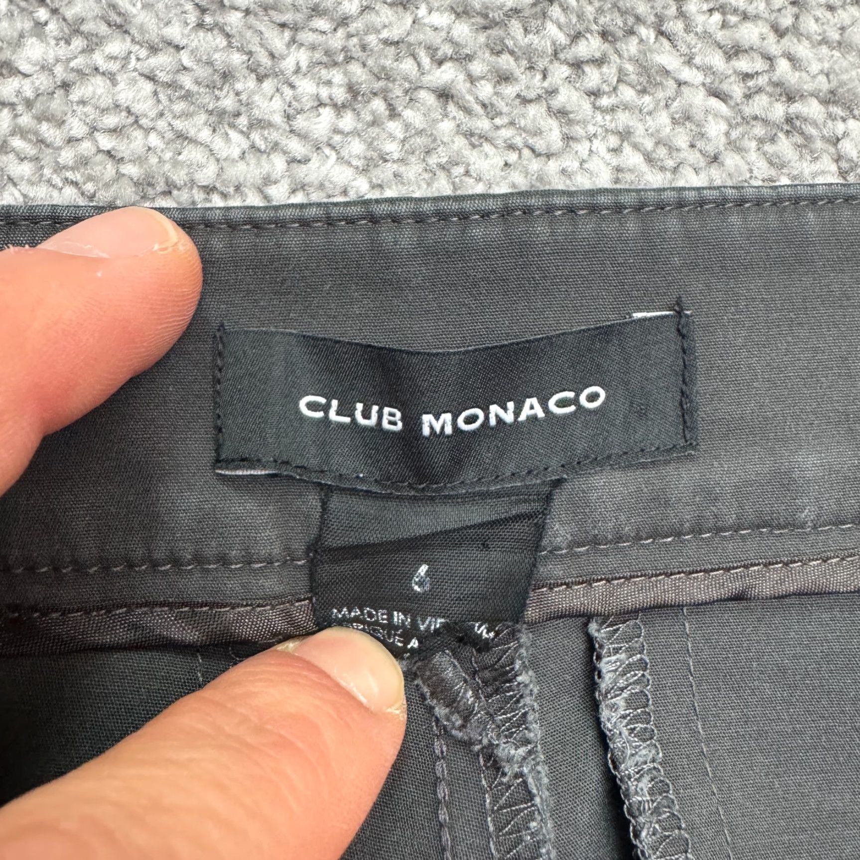 Club Monaco VINTAGE Not Applicable Club Monaco Women's Dress Pants Straight Fit Casual Workwear Black 6 Cotton Blend Mid Rise 30x27 Size 28" / US 6 / IT 42 - 5 Thumbnail