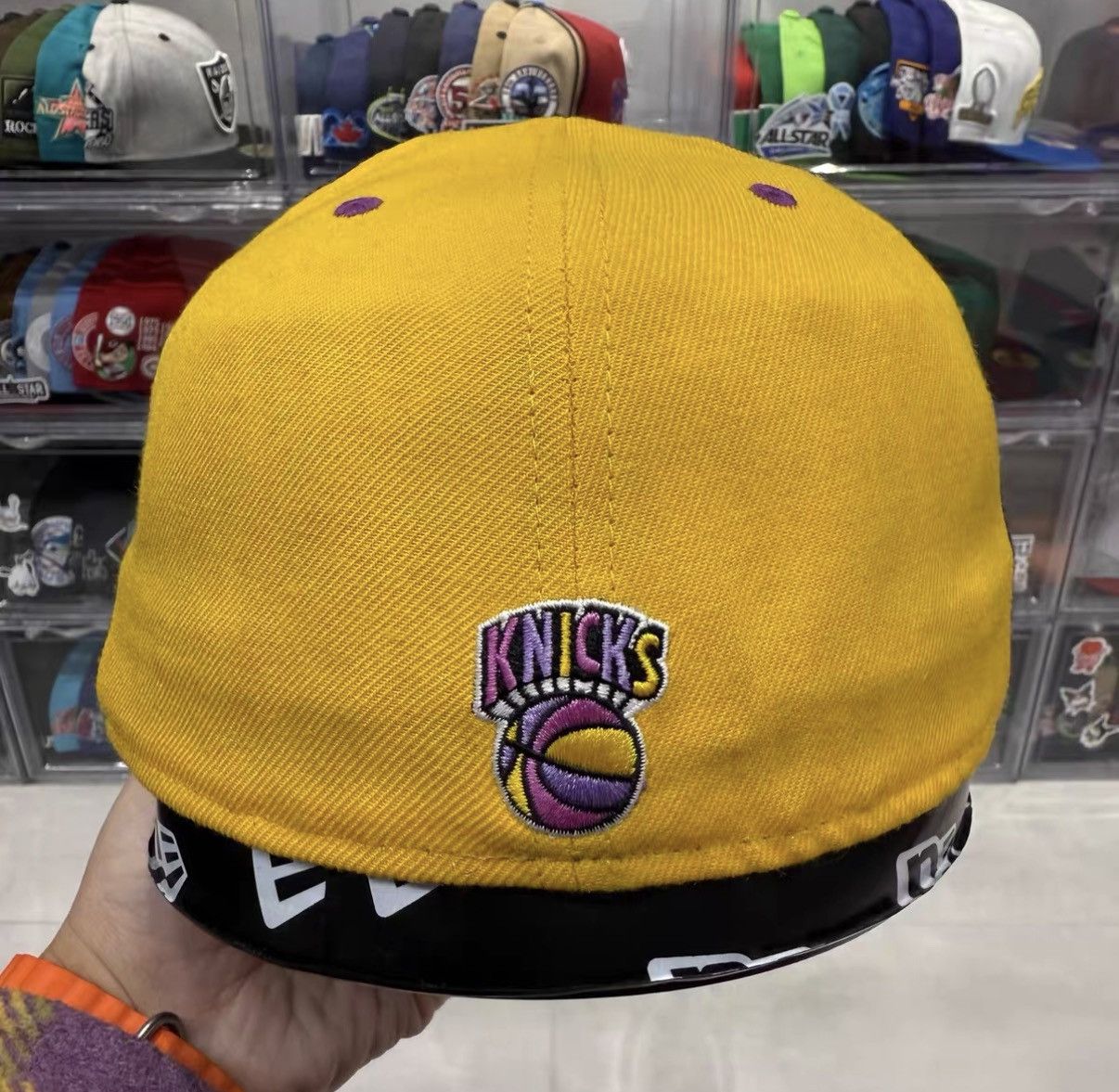 New Era New Era NBA New York Knicks Block Flat Brim Baseball Cap J32 Size ONE SIZE - 3 Thumbnail