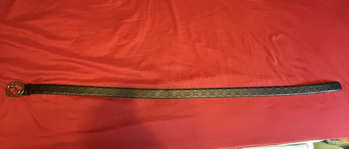 Gucci GUCCI SIGNATURE LEATHER BELT Size 42 - 1 Thumbnail