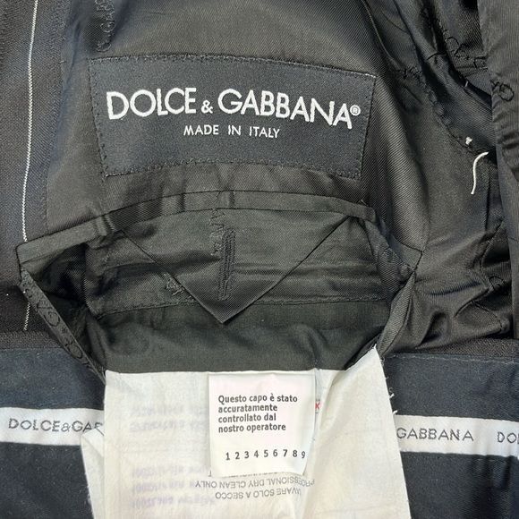 Dolce & Gabbana Dolce and Gabbana Pinstripe Virgin Wool 2 Pc 2 Button Suit s Size 46L - 13 Thumbnail