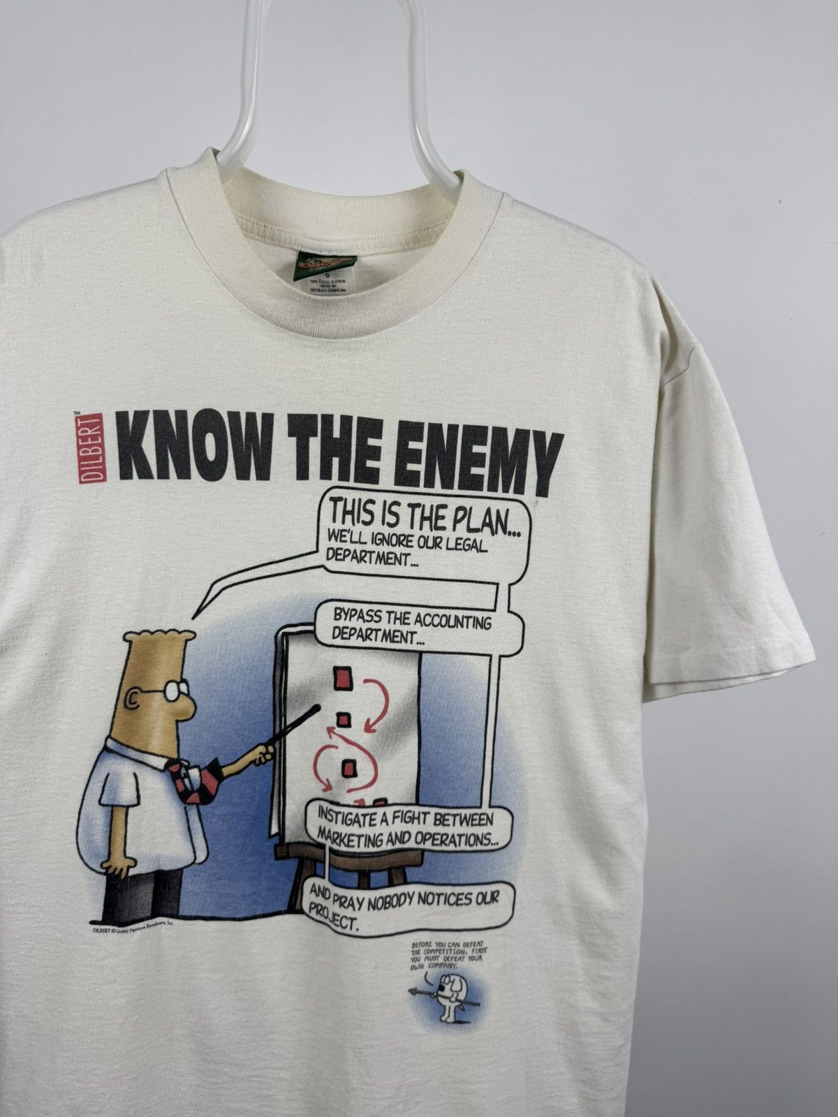 Vintage Vintage Dilvert Single Stitch Know The Enemy Big Logo Tee Size US L / EU 52-54 / 3 - 2 Thumbnail