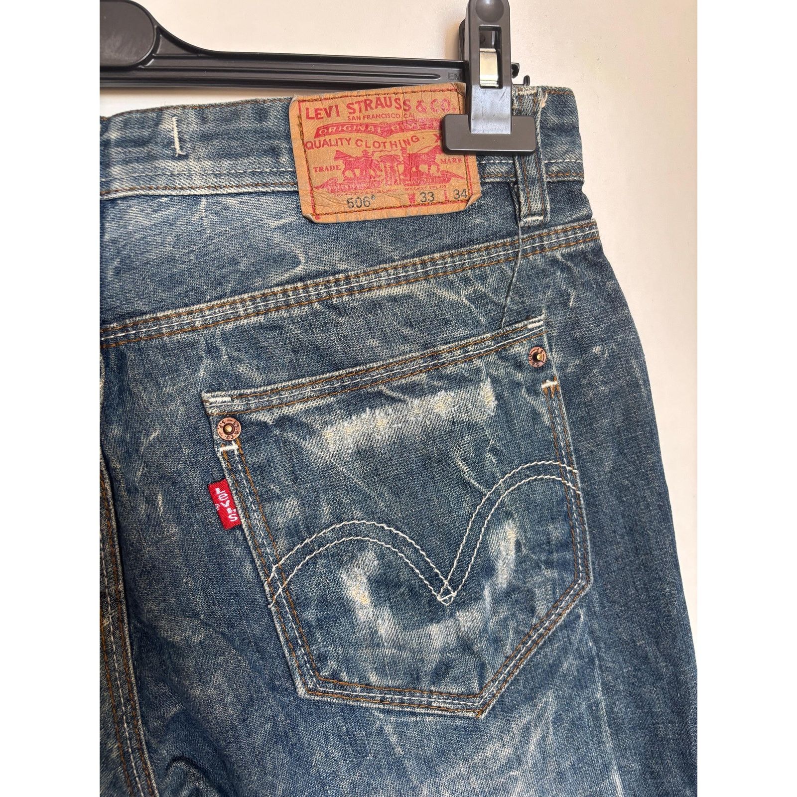 Levi's Levi's 510 W33 L34 USA Made 1996 Rare Distressed Tapered Size US 33 - 9 Thumbnail