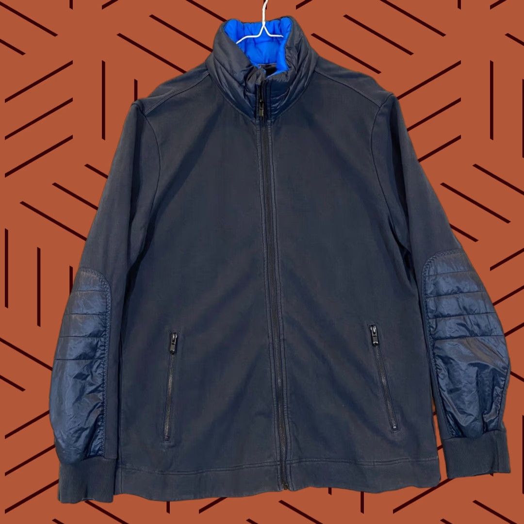 Lululemon LULULEMON Jacket Mens XL Navy Blue Full Zip Puff Collar Elbow Performance M41465 - Regular Size, Blue, Solid, Jacket, Men Size US XL / EU 56 / 4 - 1 Thumbnail