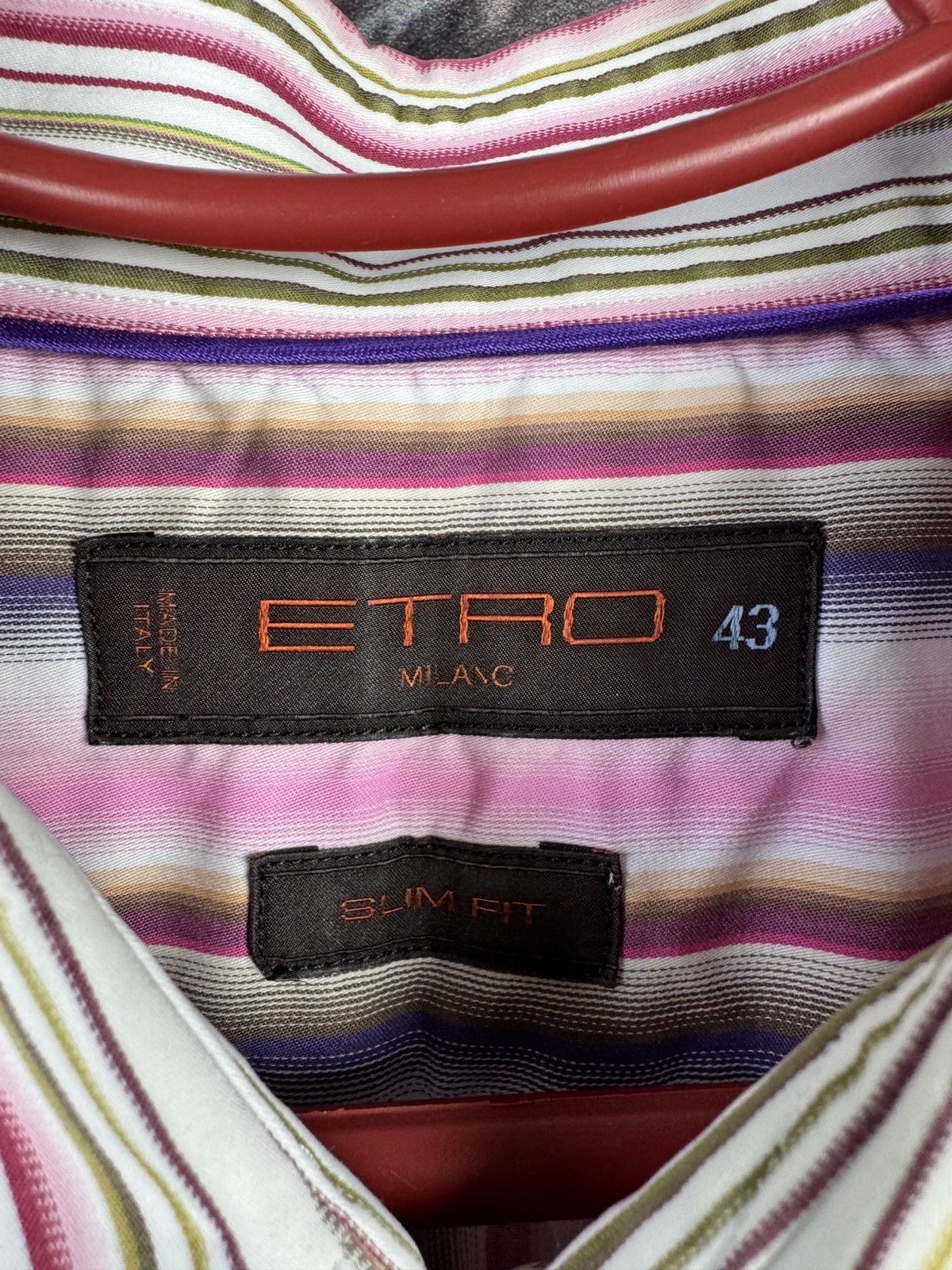 Etro Men’s Etro Milano Striped Shirt Button Up Long Sleeve Size US XXL / EU 58 / 5 - 5 Thumbnail