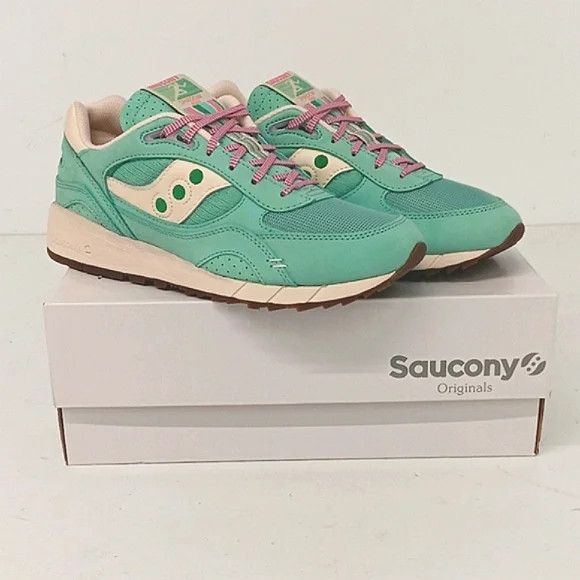 Saucony Mens Shadow 6000 Aqua/White EarthCitizen Lo- US10.5