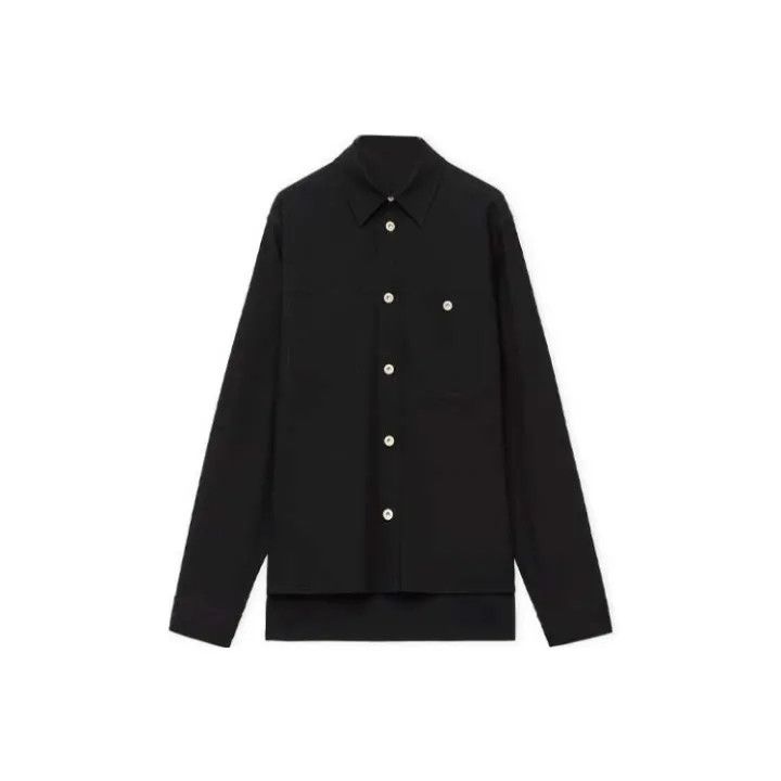 Loewe LOEWE Black Long Sleeve Asymmetrical Shirt Size US M / EU 48-50 / 2 - 1 Thumbnail