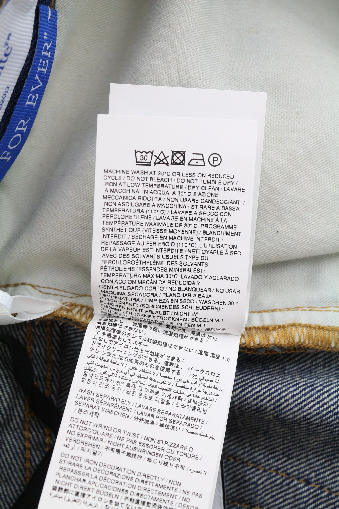 Off-White ARR TAPERED W31 Dark Blue Washed Denim Pockets 81652 Size US 31 - 8 Thumbnail