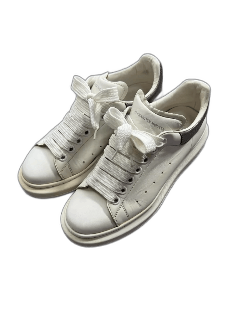 Alexander McQueen Alexander McQueen Silver-Trimmed White Sneakers-yf Size US 7.5 / EU 40-41 - 1 Thumbnail