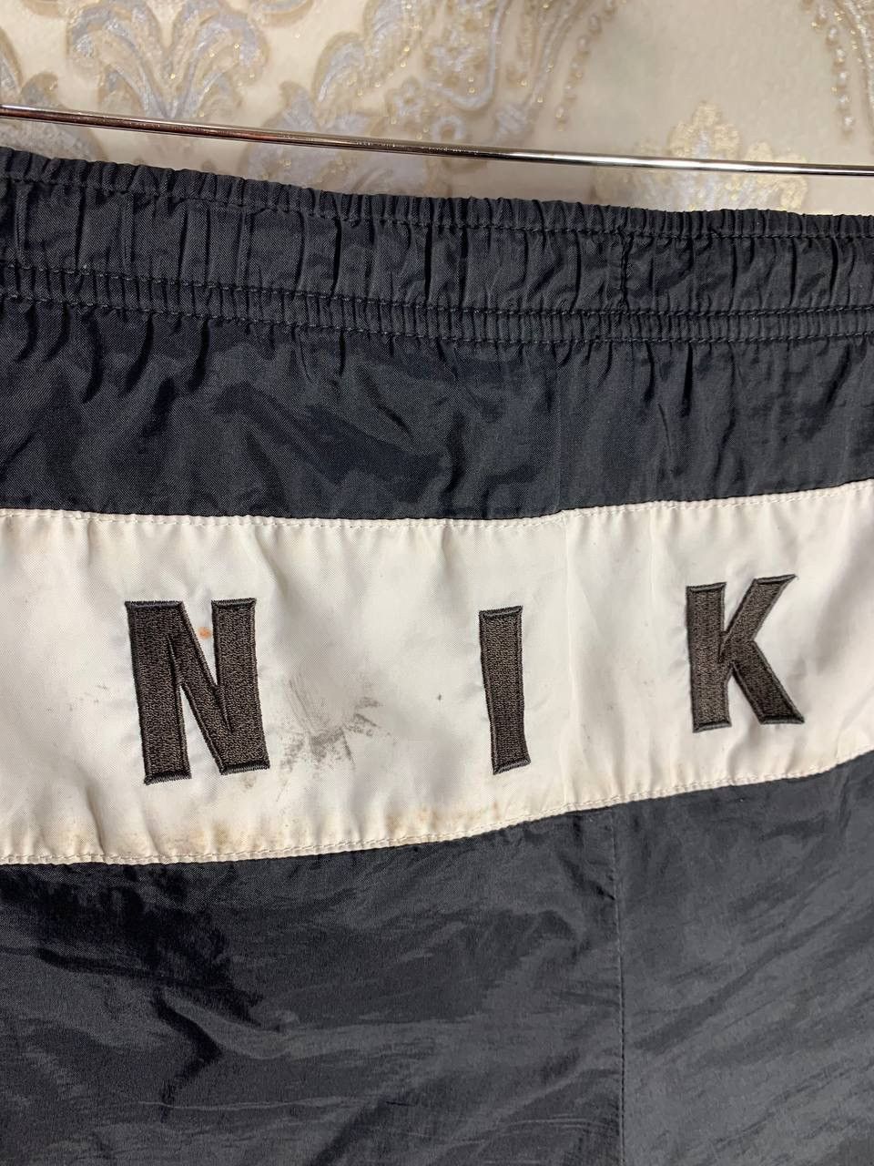 Nike × Vintage VERY RARE NIKE NYLON SHORTS BIG LOGO SWOOSH DRILL 90s Y2K Size US 36 / EU 52 - 3 Thumbnail