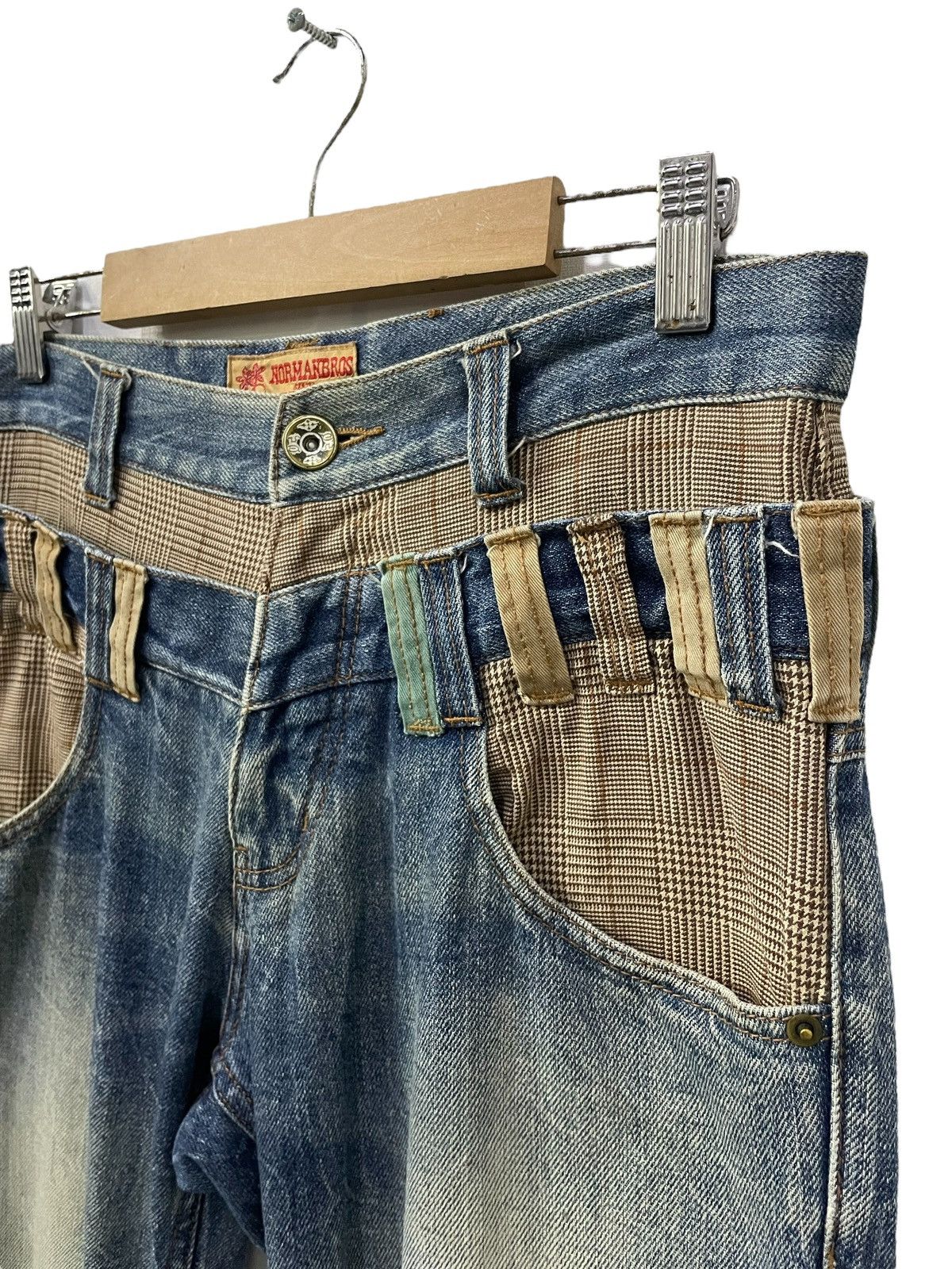 GOSTAR DE FUGA × PPFM × semanticdesign Normanbros japan double waist layered multi pocket jeans Size US 30 / EU 46 - 7 Thumbnail