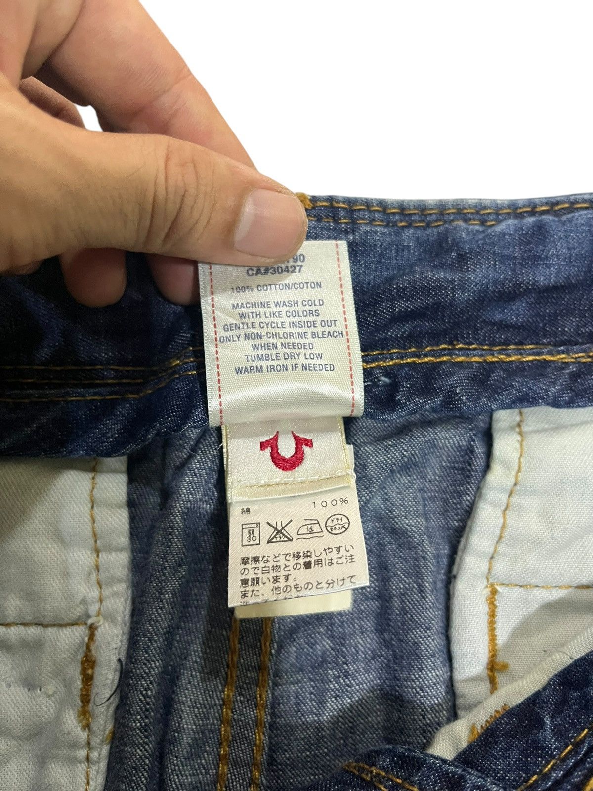 If Six Was Nine × Japanese Brand × True Religion VINTAGE TRUE RELIGION ROMAN PHOENIX WASHED BLUE JEANS Size US 32 / EU 48 - 8 Thumbnail
