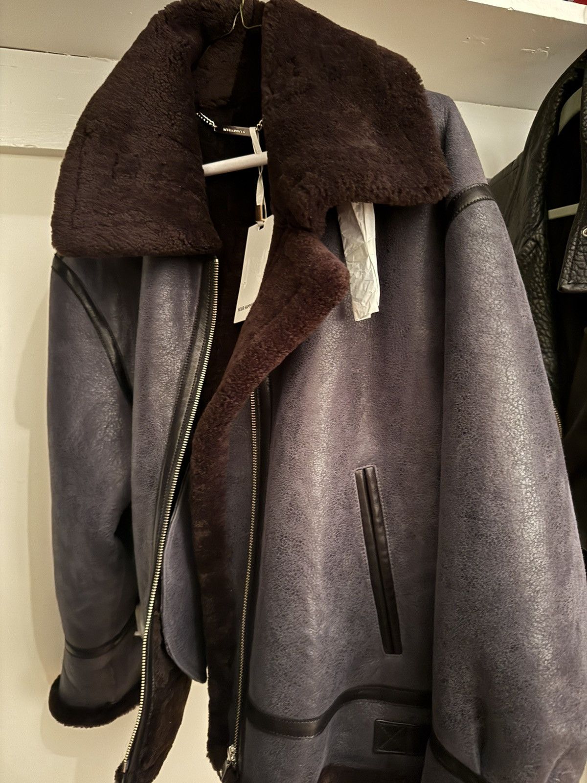 Nour Hammour Portia Aviator Shearling Jacket Size XS / US 0-2 / IT 36-38 - 1 Thumbnail