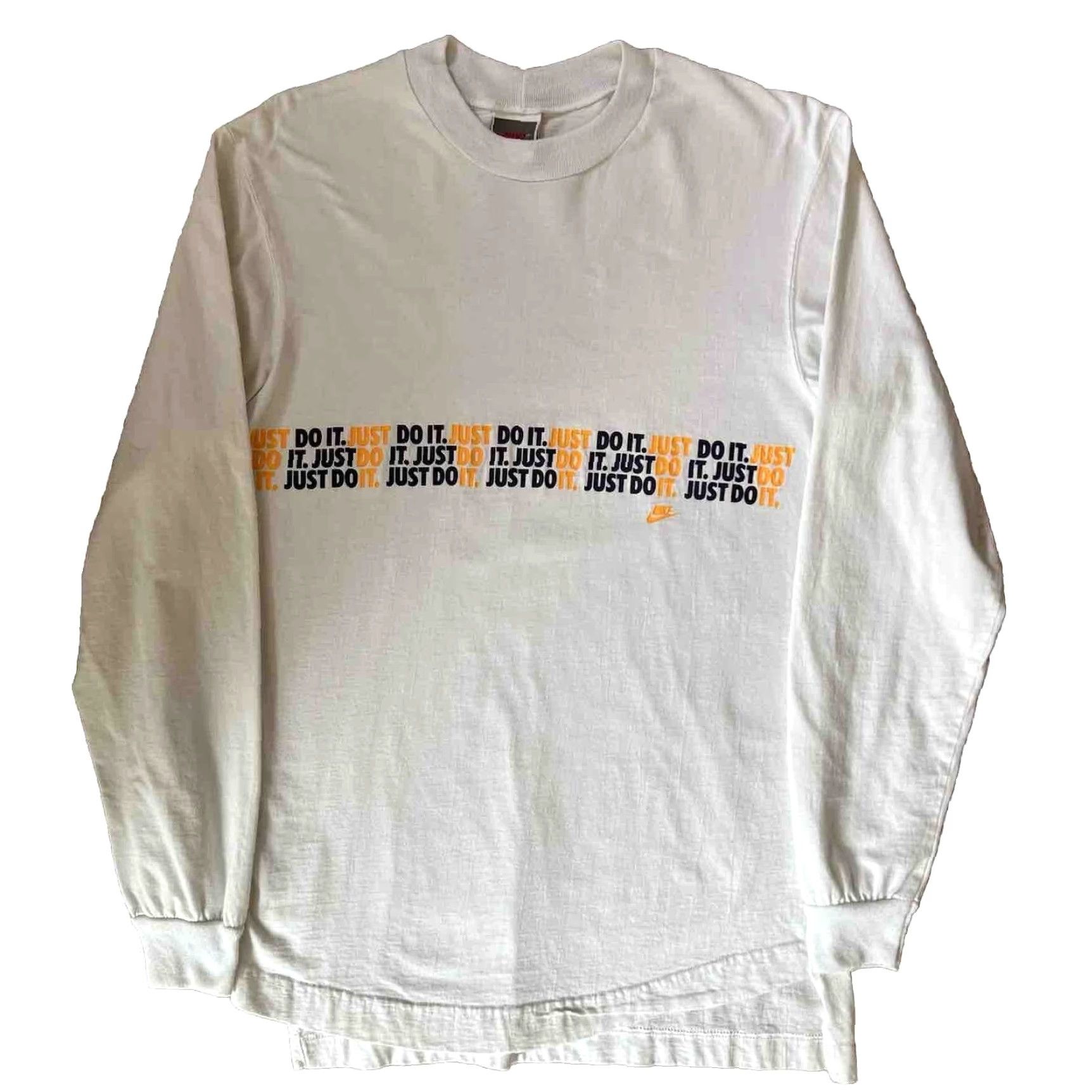 Nike VINTAGE Nike Just Do It Shirt Small White 90s Long Sleeve Made in USA Oregon Mens S White Nike Shirt 90s Size US S / EU 44-46 / 1 - 2 Thumbnail