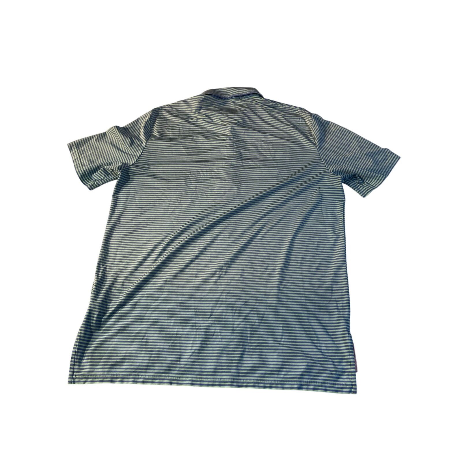 RLX Ralph Lauren RLX Ralph Lauren Men's L Striped Golf Polo Shirt Blue Green Size US L / EU 52-54 / 3 - 9 Thumbnail