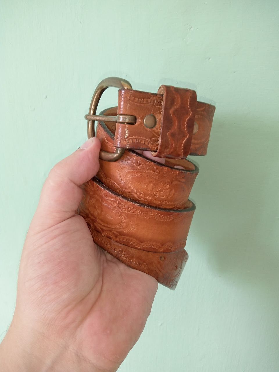 Other Chaucer harness leather belt. Made in USA. Size ONE SIZE - 2 Thumbnail