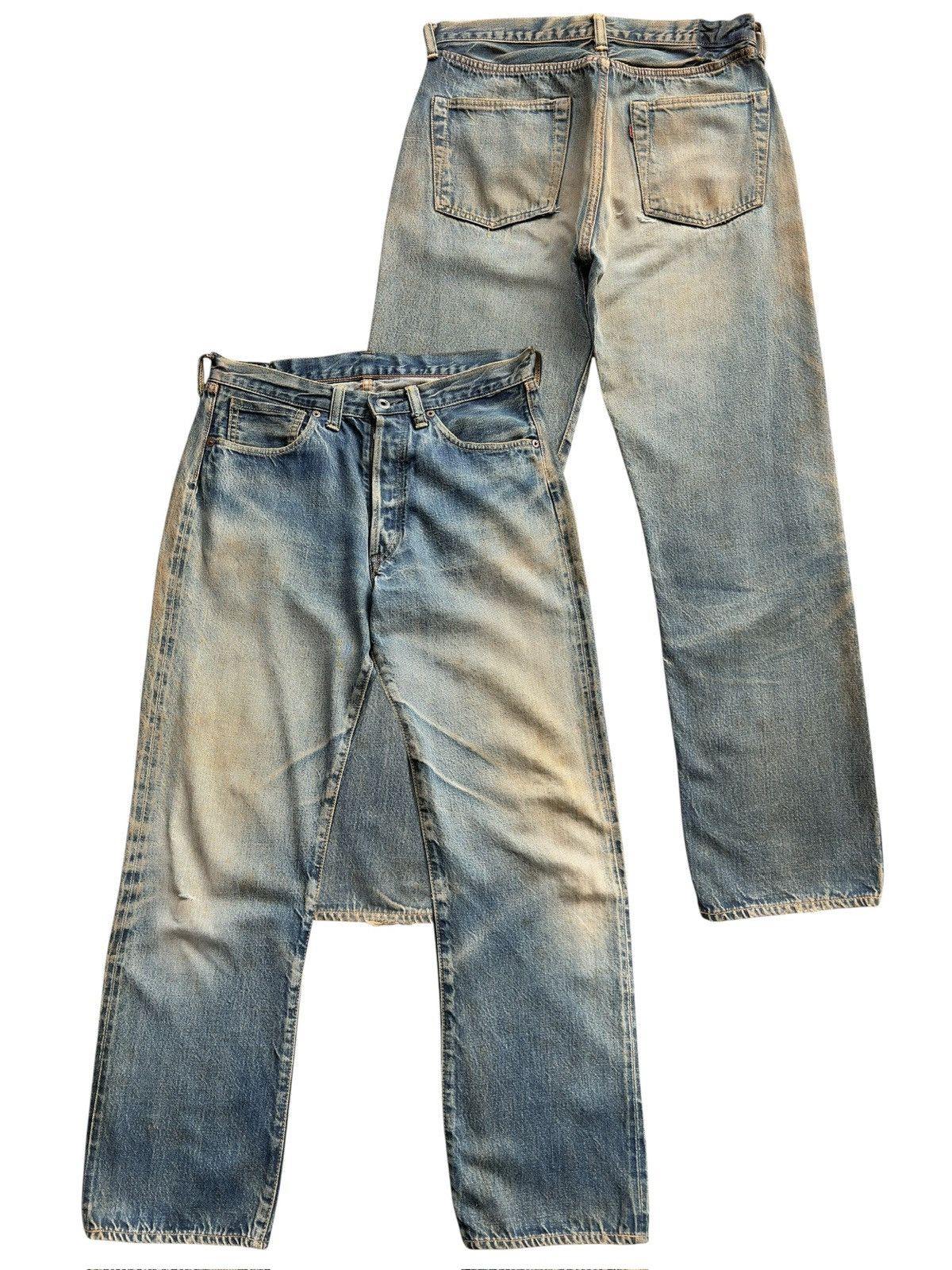 The Real McCoy's Vintage Mccoy Distressed Mudwash Denim Jeans 31x29 Size US 31 - 1 Thumbnail