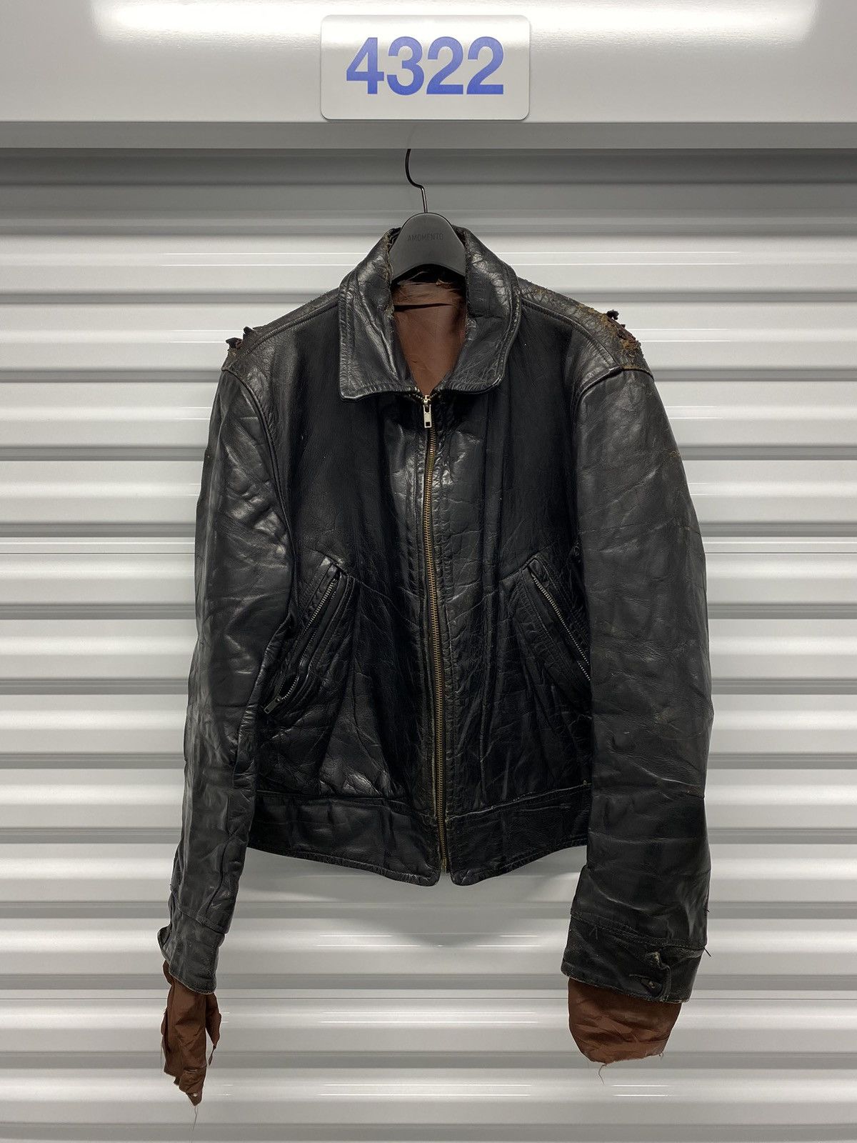 Vintage Enfants Riche Déprimés Style THRASHED 60s leather jacket Size US M / EU 48-50 / 2 - 10 Thumbnail