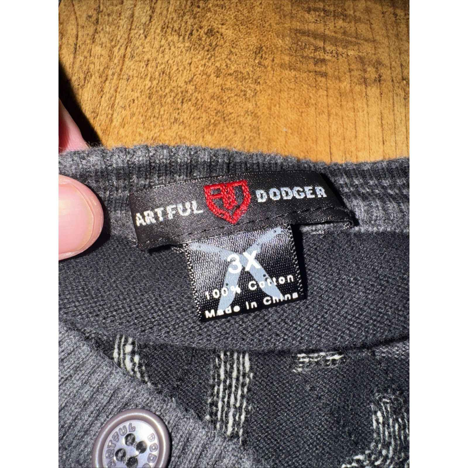 Artful Dodger × Vintage Artful Dodger Striped V-Neck Sweater Black Gray 3XL Size US XXL / EU 58 / 5 - 5 Thumbnail