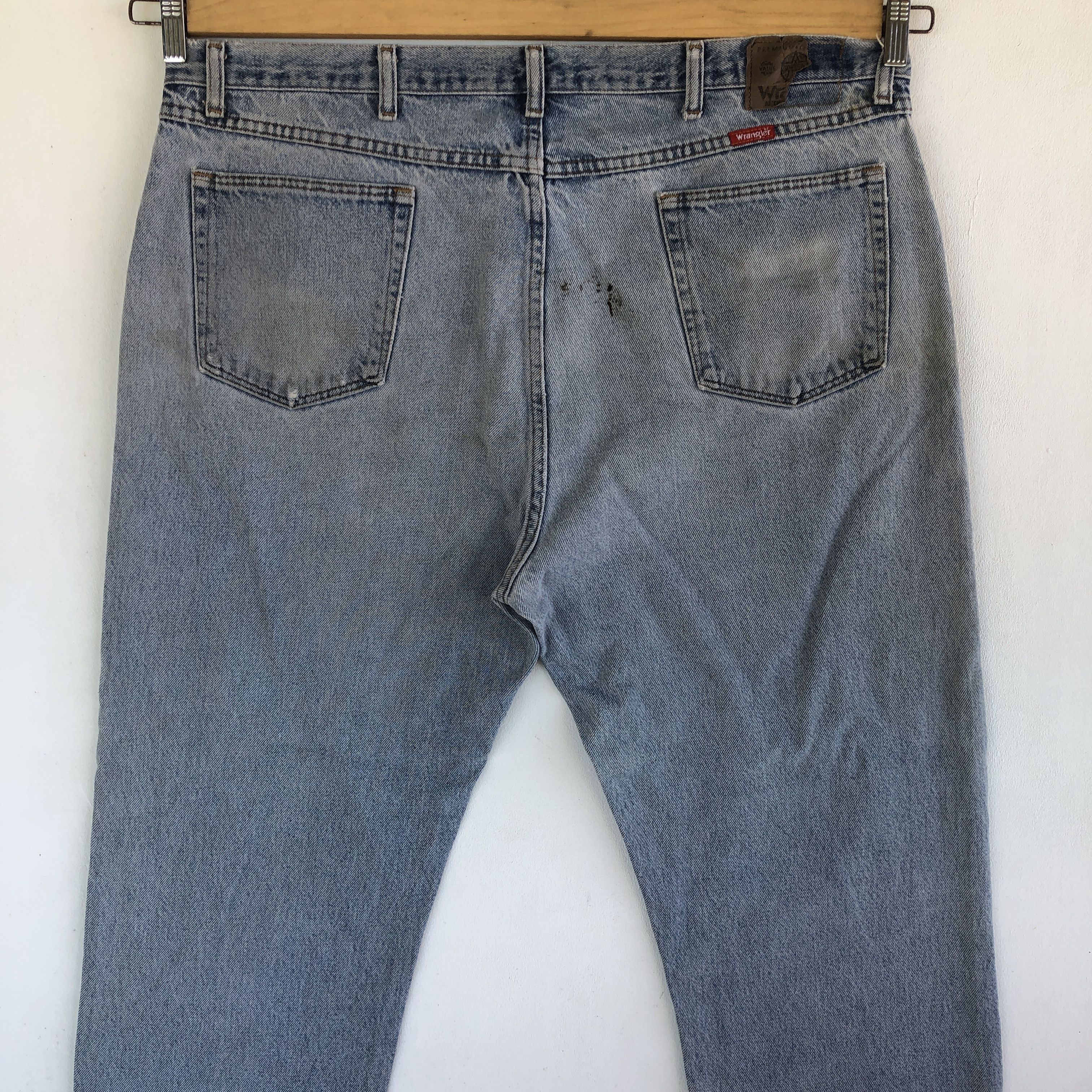 Wrangler Crazy Y2K Baggy Oversized Distressed Wrangler Faded Jeans Size US 38 / EU 54 - 4 Thumbnail