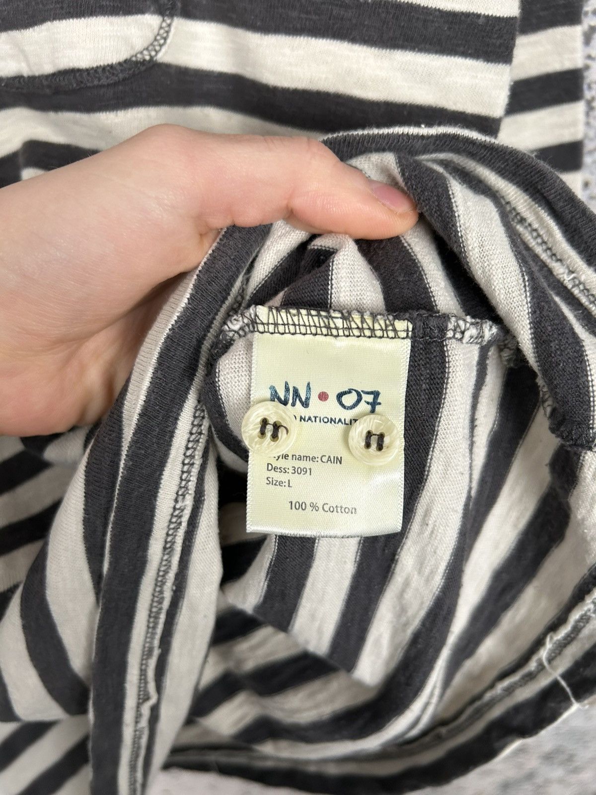 Designer NN07 Striped Sweatshirt Longsleeve Minimalist Scandi Hype Size US L / EU 52-54 / 3 - 6 Thumbnail