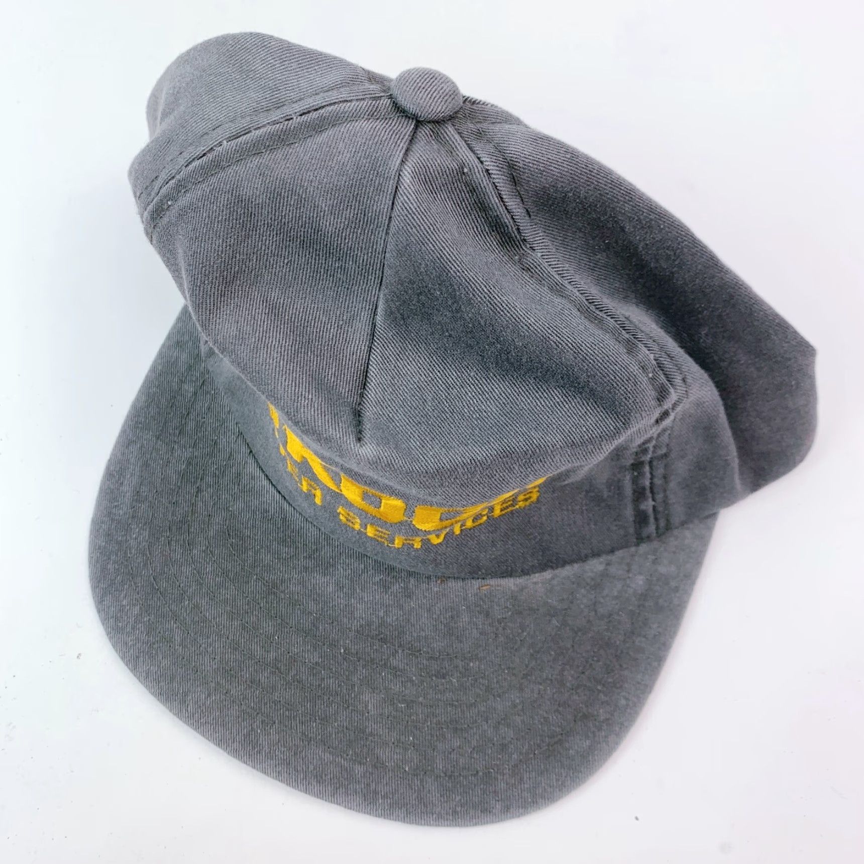 Vintage VINTAGE Koch Power Services Denim Look Gray Strapback Dad Hat Cap Adjustable Cotton Blend Cap Mens Size ONE SIZE - 4 Thumbnail