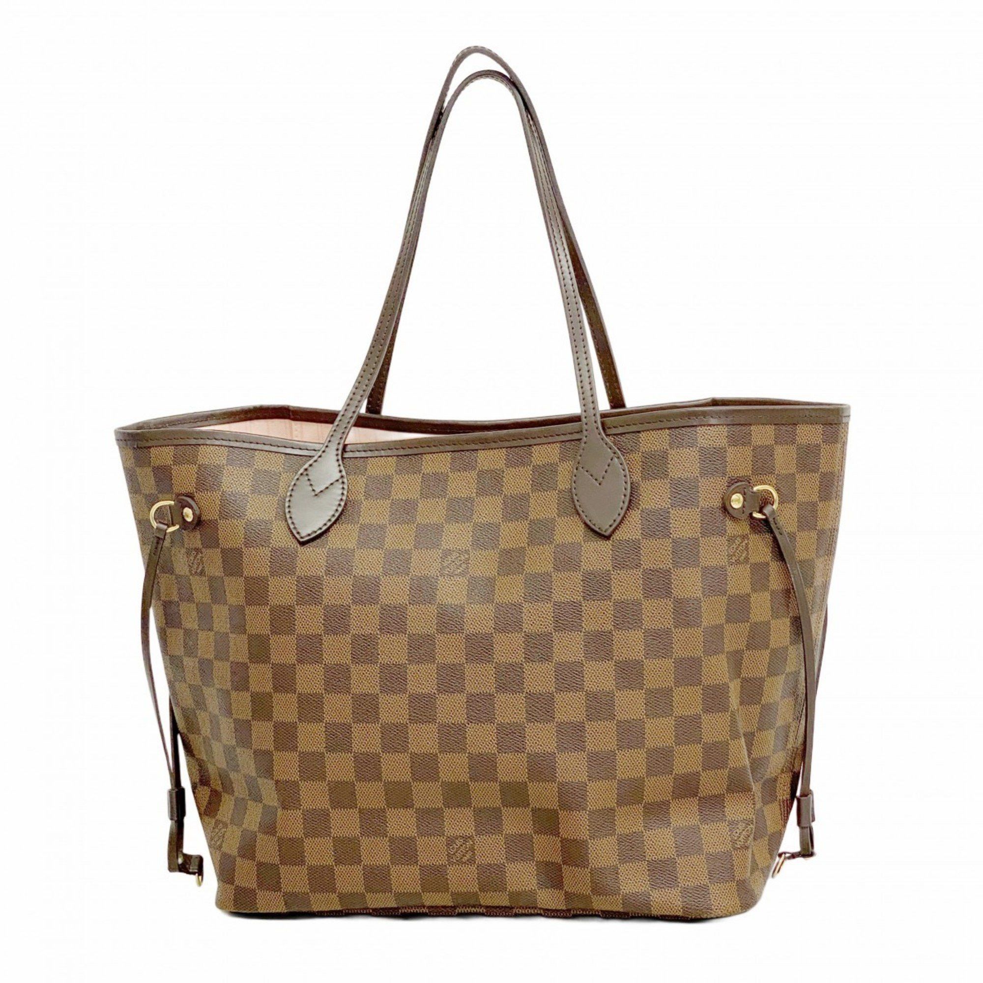 Louis Vuitton Tote Bag Damier Neverfull Mm N41603 Ebene Rose Ballerine Ladies, Women's