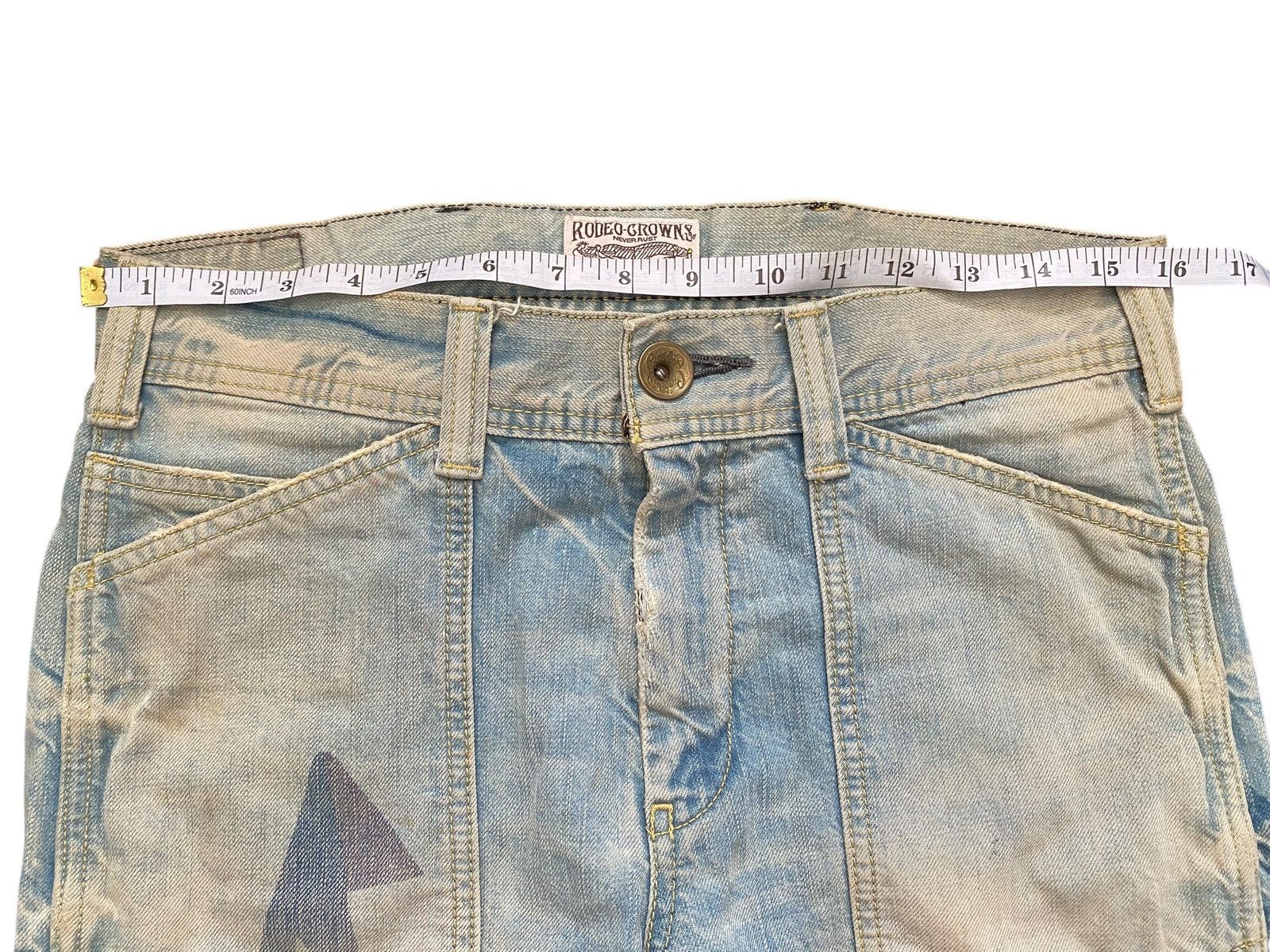 Japanese Brand Rodeo Crowns Printed American Flag Denim Size US 32 / EU 48 - 8 Thumbnail