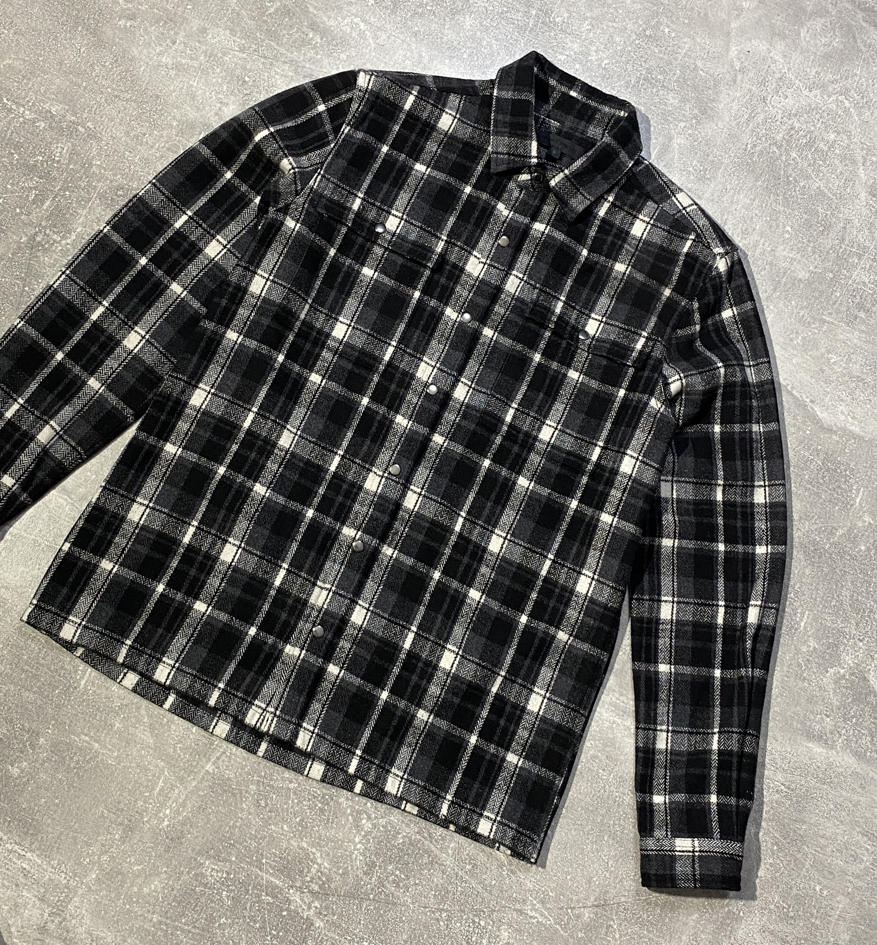 Japanese Brand Vintage Y2K Maison Cinqcent Wool Flannel Shirt Size US S / EU 44-46 / 1 - 3 Thumbnail