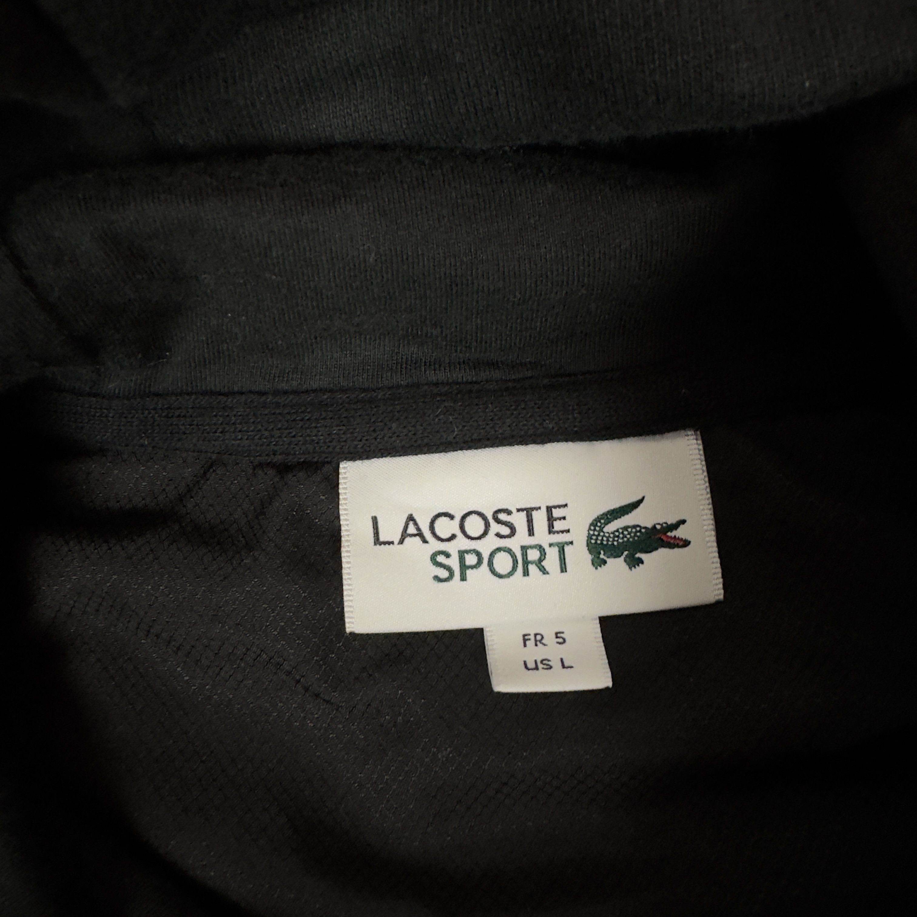 Lacoste Lacoste Sport Men Black Cotton Long Sleeve Pullover Hoodie L Size US L / EU 52-54 / 3 - 6 Thumbnail