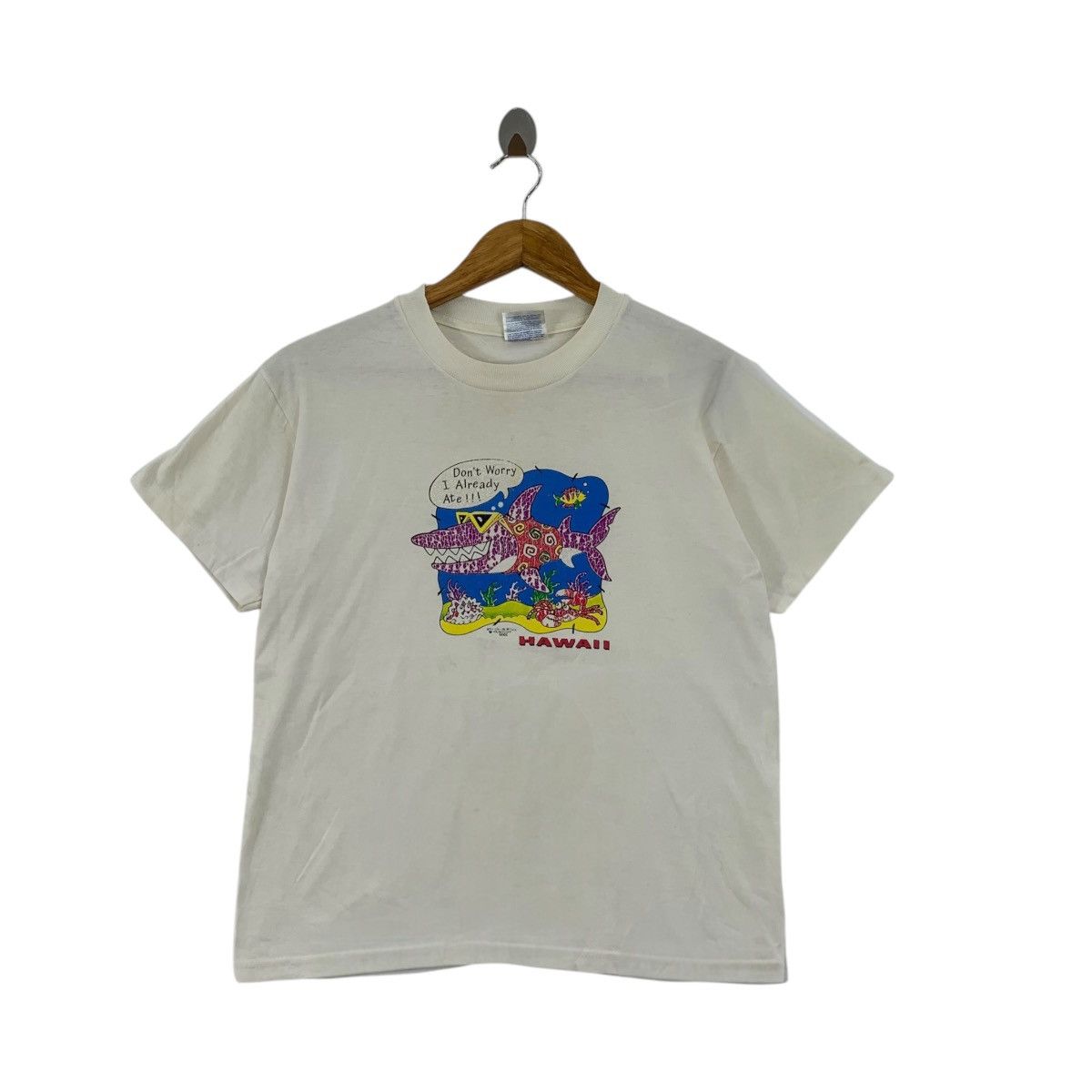 Vintage Vintage HAWAII JAWS CRAB Cartoon Comic Strip Tee Shirt Size S / US 4 / IT 40 - 1 Thumbnail