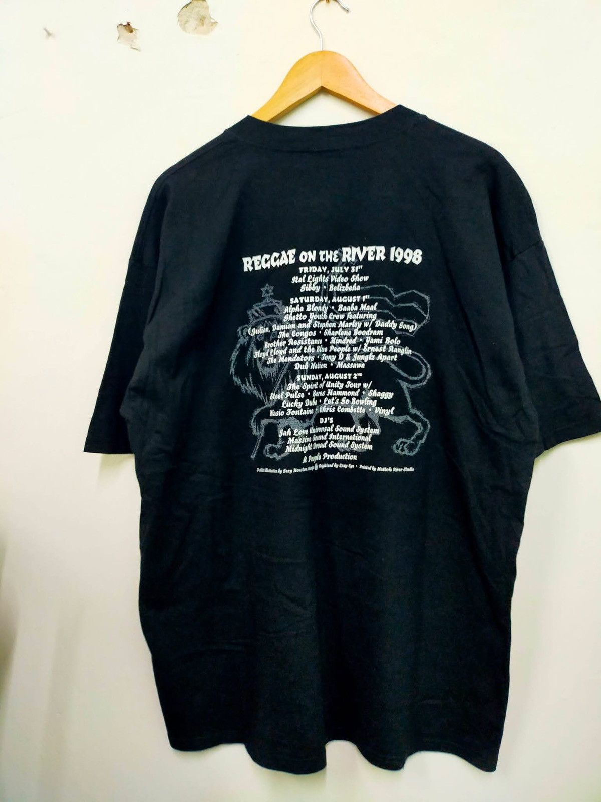 Rap Tees 💥Vintage Raggae On The River Music Fest Black History Tee Size US XL / EU 56 / 4 - 5 Thumbnail