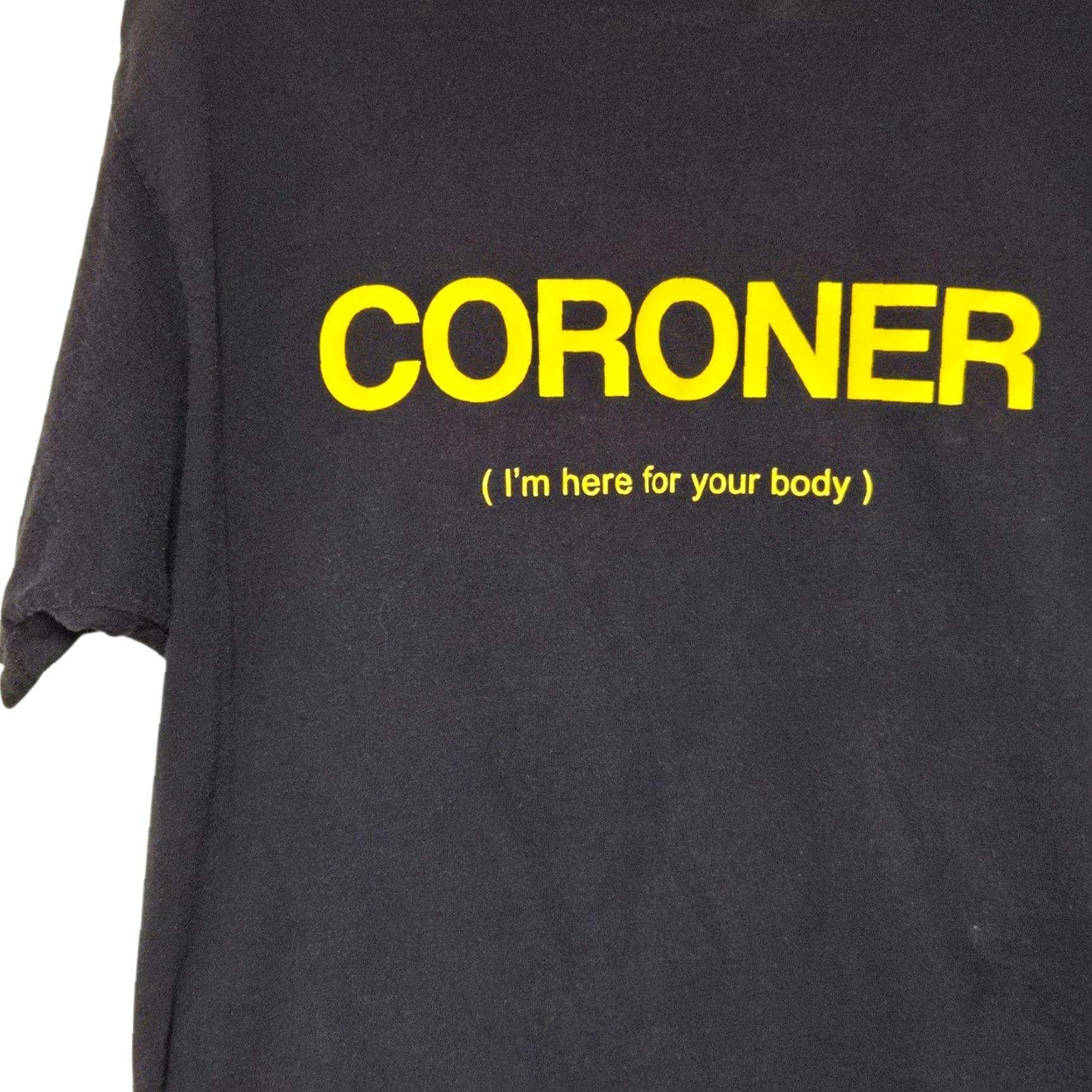 Fruit Of The Loom VINTAGE CORONER T-shirt Men's XL I'm Here For Your Body Navy Blue Y2K Size US XL / EU 56 / 4 - 2 Thumbnail