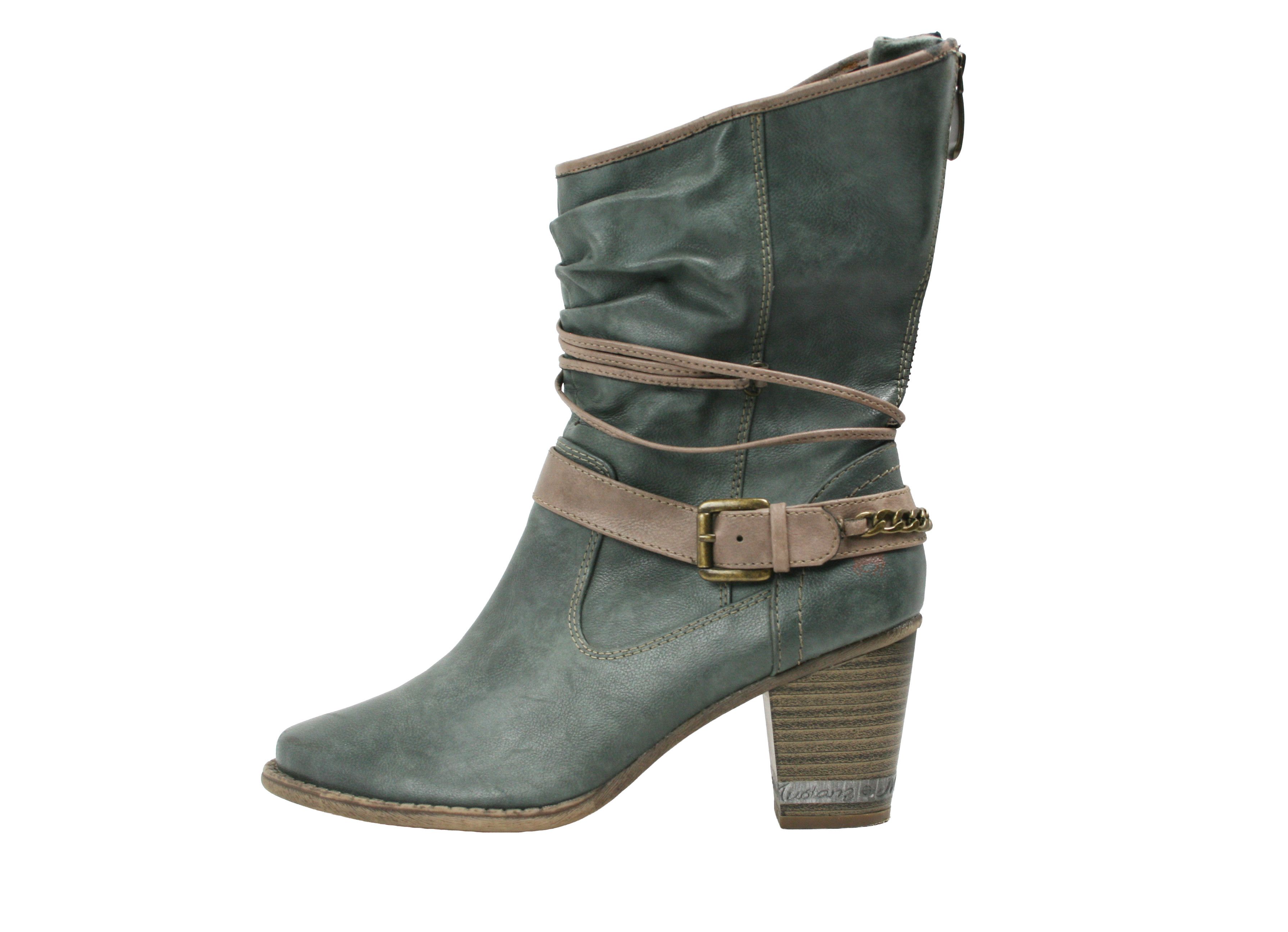 Mustang 00S Y2K Avant Garde Biker Laced Boots Vintage Size US 9 / IT 39 - 1 Thumbnail