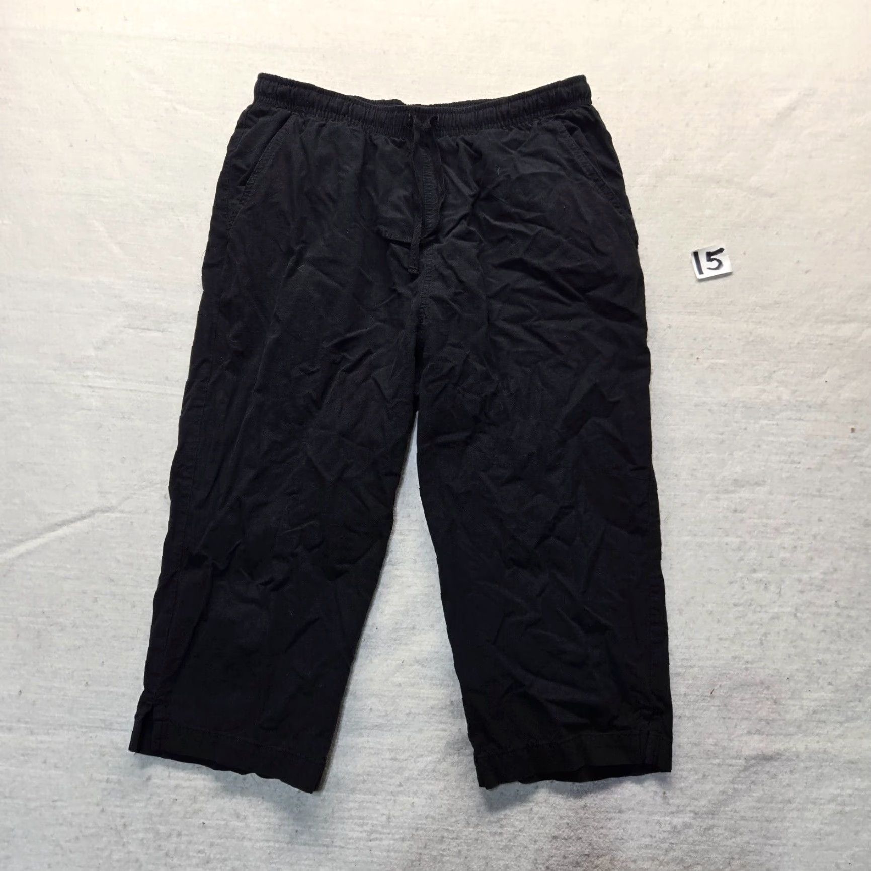 Vintage Kim Rogers Pants Casual Women M Black Straight Adult Medium Size 32" / US 10 / IT 46 - 2 Thumbnail