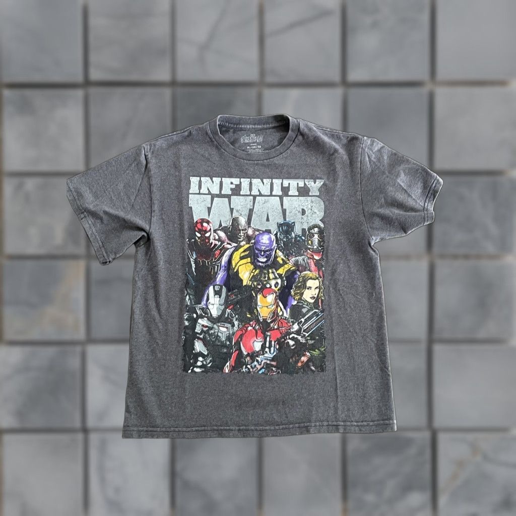 Vintage Marvel Avengers Infinity War Character Graphic Gray T-Shirt Size XL Men Short Sleeve Cotton Blend Graphic Tee Marvel Shirt Size US XL / EU 56 / 4 - 1 Thumbnail