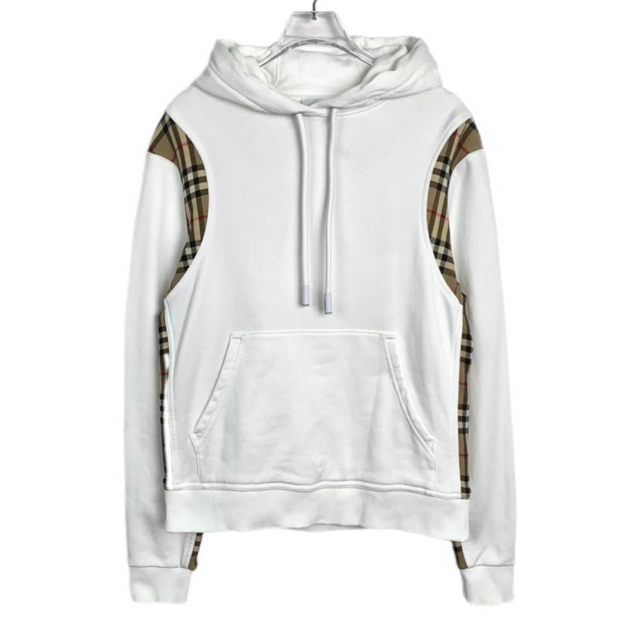 Burberry Burberry Check Patchwork White Hoodie with Long Sleeves (Siz Size XS / US 0-2 / IT 36-38 - 1 Thumbnail