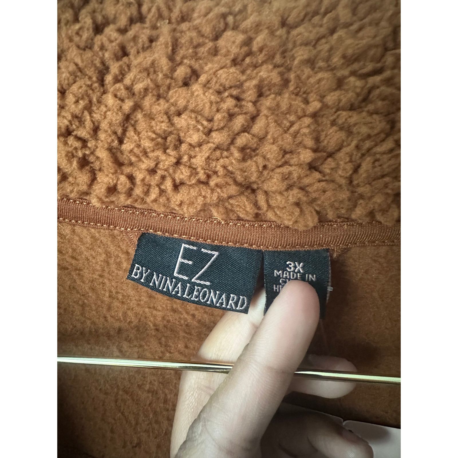 Other Brown Women's 3XL sherpa jacket Size 3XL / US 20-22 - 3 Thumbnail