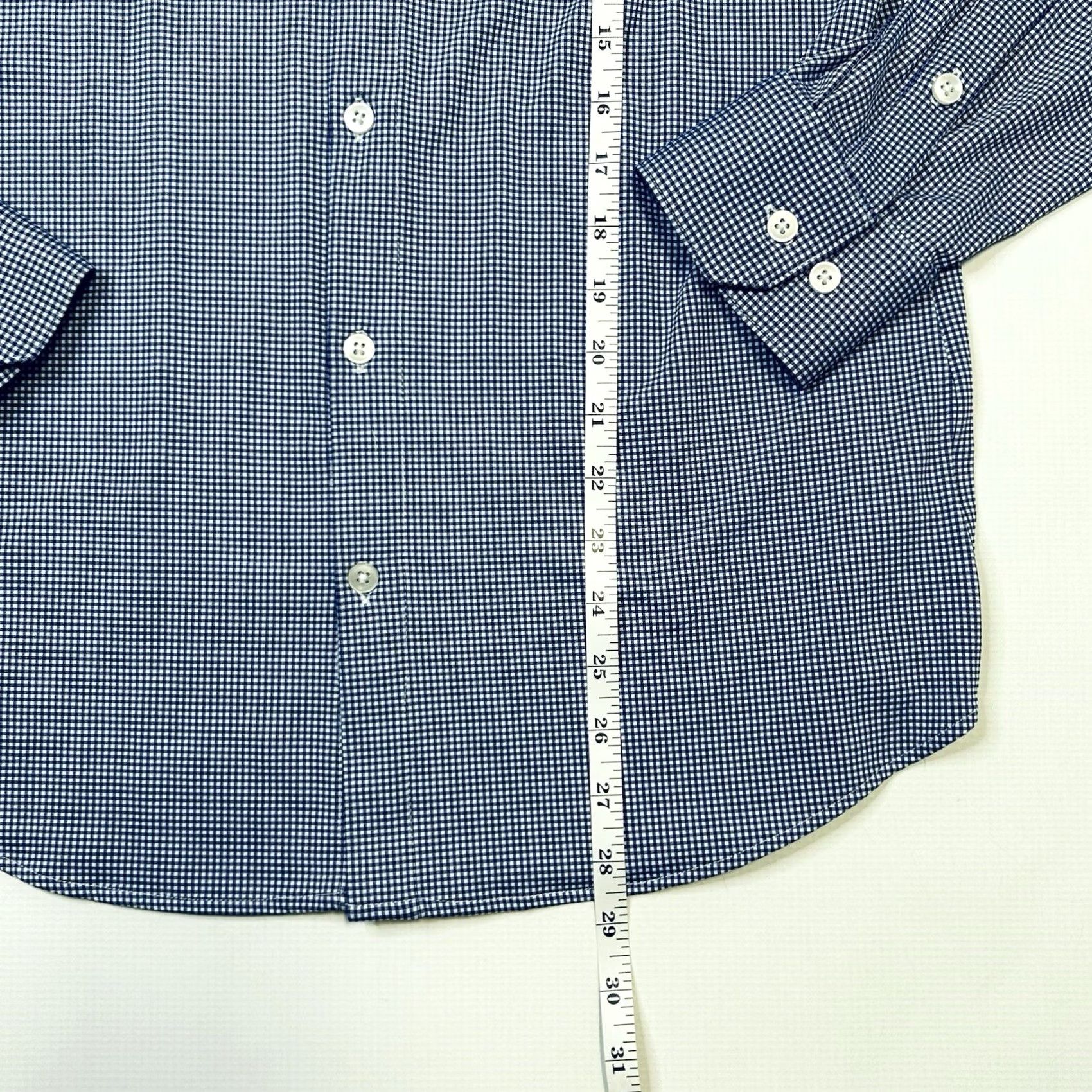 Mizzen+Main Mizzen+Main Button-Up Shirt Blue Slim Check Long Sleeve Casual Business Travel Formal Workwear Spinnaker Collection Mens Regular Size M Size US M / EU 48-50 / 2 - 7 Thumbnail