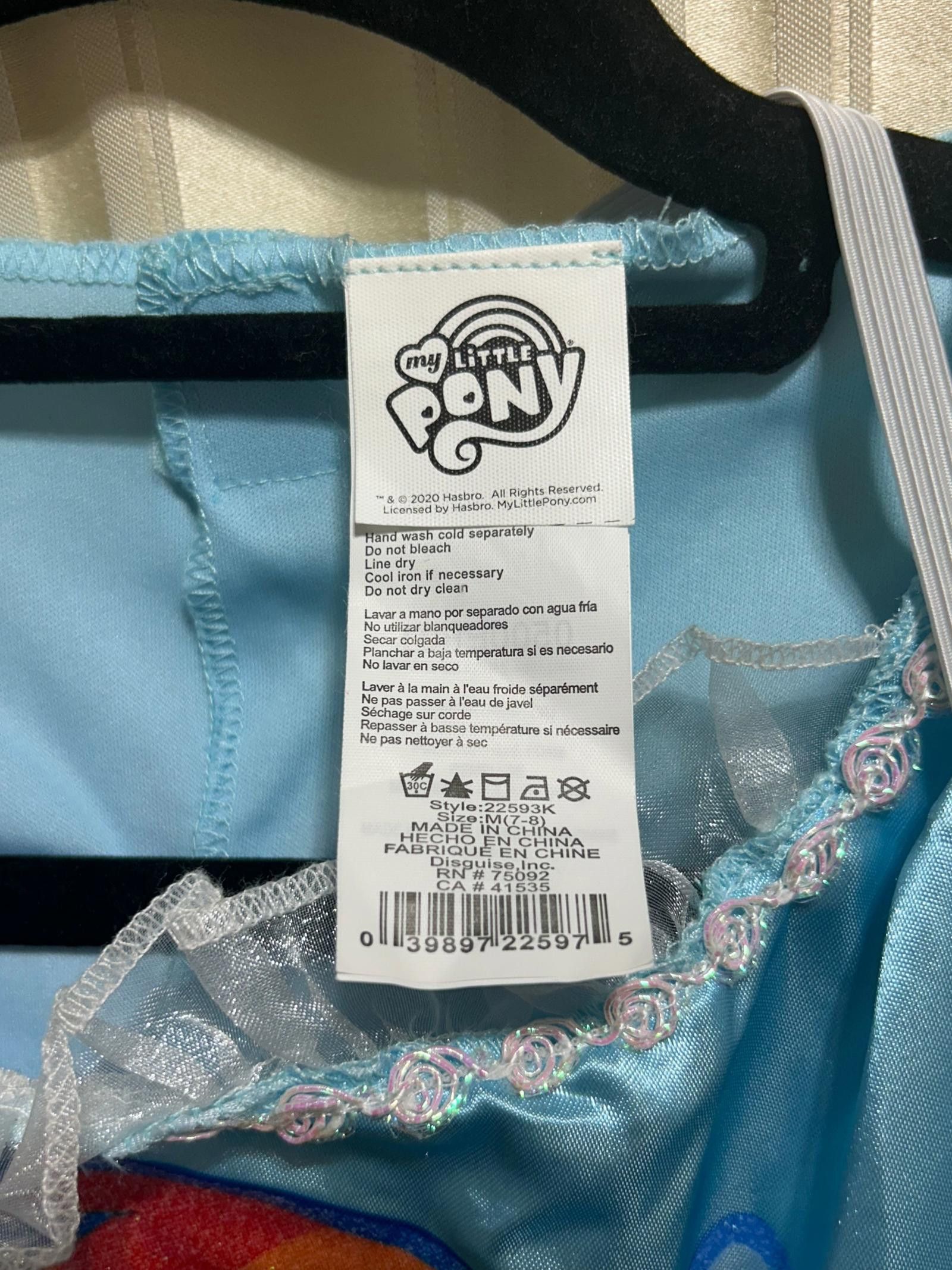 Designer My Little Pony Rainbow Dash Costume Dress with Wings - M Size XXS / US 00 / IT 34 - 2 Thumbnail