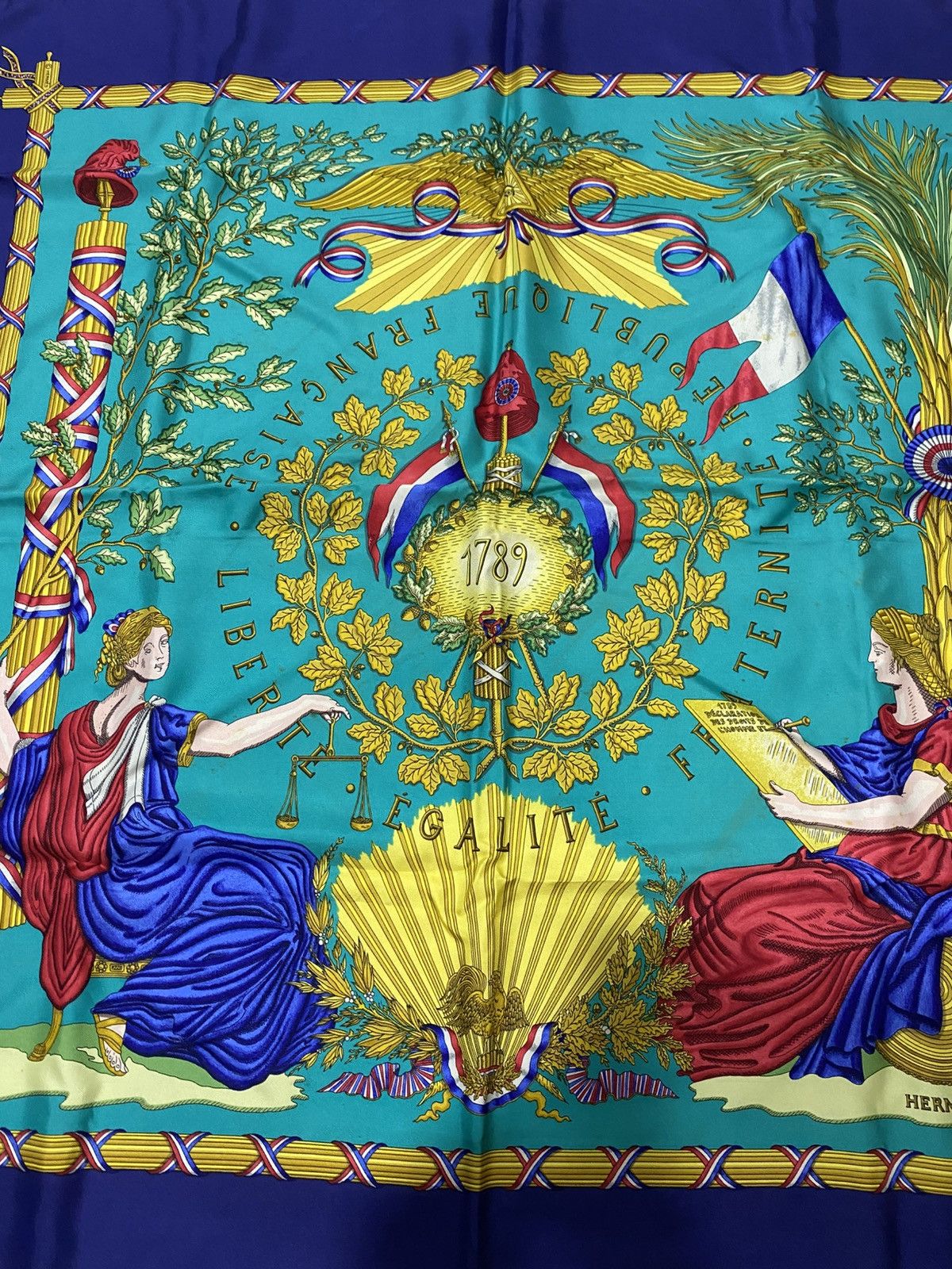 Hermes Vintage Hermes Scarf Masonic Symbols Silk Scarf Size ONE SIZE - 6 Thumbnail